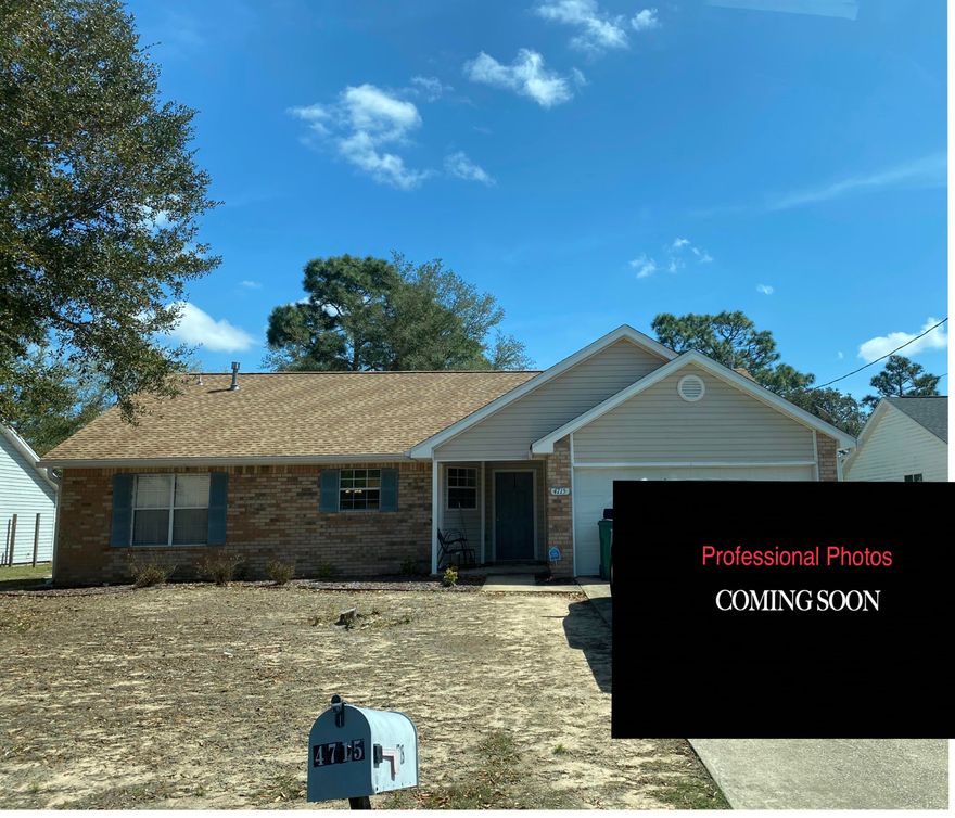 SOUTH OF I-10 on a LARGE FLAT lot! Move in Ready and UPDATED! NEW ROOF in 2018, AC replaced in 2016, and New LVP flooring installed throughout! This lovely 3 bedroom 2 bath home has a beautifully renovated light and airy kitchen with tons of cabinets, subway tile, granite countertops, stainless appliances, and a center island painted in a contrast color, all of which would make Joanna Gaines proud! The open floor plan, vaulted ceiling, and split floor plan make this property feel even larger than the actual square footage. There is a large screened in back porch, perfect for relaxing, play, or entertaining in your big fully fenced backyard. The location and price point make this home a must see. Concerned about COVID? Video showings can be accommodated upon request. Act Fast, won't last.