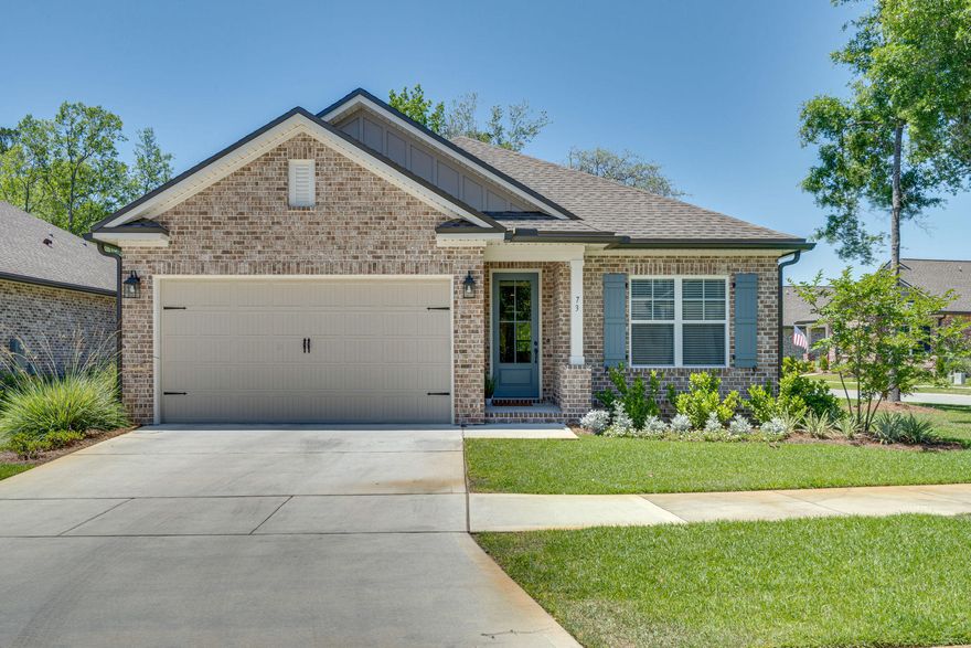 This gorgeous Little Snapper plan, which is practically brand new (less than a year old!) has 3 bedrooms PLUS an office/flex room and 2.5 baths, is located on a corner lot in the quaint little community of Marina Village! This private, quiet, bayou-coastal community has a pool, playground, and stocked ponds for catch and release fishing only. Marina Village has direct access to Lagrange Bayou via the Freeport Marina, which is the only full service marina in our area! Brick exterior, low e-vinyl windows, covered entry, large covered rear porch, 2 car garage, and an automatic sprinkler system are just a few of the exterior features of the home. Interior finishes include 9 ft ceilings, tile and laminate coverings, brushed nickel fixtures,double vanity and walk-in closet in the Master Bath, granite counter tops throughout, as well as upgrades to include 8 ft interior doors, tiled shower and tub deck in Master Bath, laundry base cabinet with drop-in sink and granite counter top, floor plug in the family room, painted double doors leading into the flex/office room, laminate flooring in the flex/office room, crown molding throughout, Herringbone pattern backsplash in the kitchen, cased windows in some of the home, laminate throughout (no carpet in the home), brick gable over the garage door, and screened-in rear lanai.