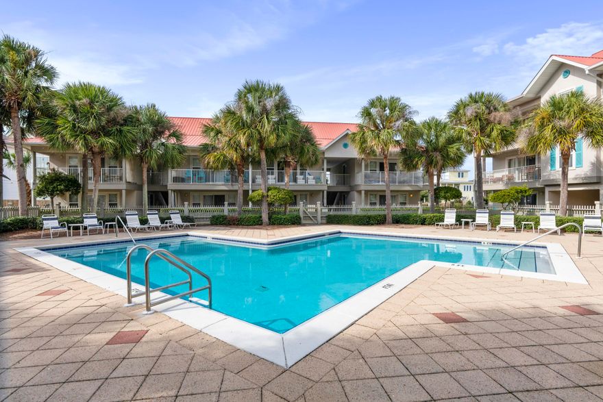 The Cutest One Bedroom Condo in Seagrove Beach. This ground floor unit is nicely decorated and features updated appliances and furnishings. Located at Rollin Tide Villas, a small community just north of 30A and a 3 minute walk to a public beach! A second closer public access is also currently under construction that will have an ADA compliant boardwalk with parking and restrooms. Positioned right in the middle of Scenic Highway 30A and 1.5 miles east of Seaside. Take advantage of the area's unique shopping and dining experiences and then come back and relax next to the community pool. Perfect for a beach getaway or vacation rental. Sold fully furnished.