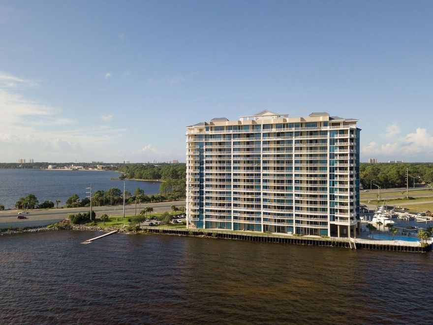 From the moment you open the door of this gorgeous condo, you will notice the thought to detail. From the gorgeous decor to the custom fit blinds. Not one detail was left out. This unit is fabulous for entertaining with an outdoor grilling area and expansive wrap around balcony space. The views are incredible from every room of this condo, it is an absolute delight. Marina Landing stood tall during Hurricane Micheal. This complex is gorgeous and built to last..it's as if you are walking into a brand new building. Make your appointment to see this incredible unit today, before it is gone tomorrow!