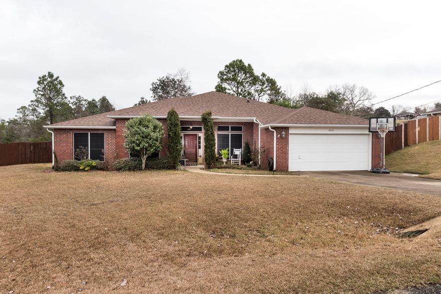 Fantastic South Crestview Pool Home! This property is nicely situated in a cul-de-sac, with a spacious backyard and private pool area. Mature landscaping offers beautiful scenery and shade in the summer months. The wonderful pool area is accented with a paver patio and pergola. The interior boasts engineered hardwood flooring (carpet free home!),updated light fixtures,and fresh neutral paint colors.The kitchen has been completely redone, with beautiful granite countertops and soft white cabinets. Ample counter and cabinet space is found here, along with an eat-in kitchen nook. The 4 bedrooms are all spacious in size, with an additional office space, and formal dining room. Deluxe trim accents and high ceilings are found thru all the main living areas and provide an upscale feel. (click mor Location is FANTASTIC! 15 minutes to 7th Special Forces Group and 40 minutes to the gorgeous white sandy beaches of the Emerald Coast. This well loved home has some important updates: Roof 2018, pool liner 2010, pool pump 2013, septic pumped 2016, termite bond in place.