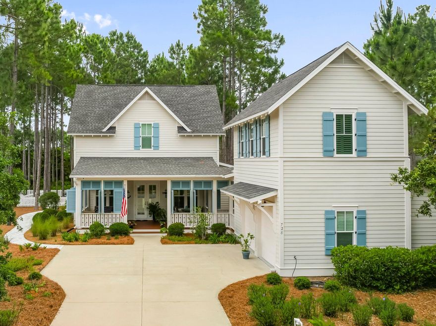 Welcome Home to 728 Breakers Street, a rare custom-built residence located in the serene Phase I section of the sought-after Watersound Origins community. Nestled among mature trees, expansive green spaces, and scenic walking paths, this exceptional property offers a perfect blend of luxury, comfort, and thoughtful design.This two-story home, complete with a private carriage house above the detached garage, is meticulously crafted to suit both everyday living and entertaining. The main level features an open-concept kitchen equipped with high-end finishes, stainless steel appliances, a generous island, and a butler's pantry. Also on the first floor is the spacious primary suite with a spa-like bathroom, a dedicated office space, and a powder room for guests.Upstairs, enjoy a custom- designed media room outfitted with a 4K projector and retractable 8-foot screen- ideal for movie nights. Two guest bedrooms with en-suite baths, plus a built-in bunk area with four custom bunks, provide plenty of space for family and visitors.
The outdoor living areas are equally impressive. A screened-in back porch with a fully equipped summer kitchen sets the stage for alfresco dining, while paver walkways lead to a beautifully designed fire pit area with a pergola, perfect for evenings under the stars.
The oversized detached two-car garage offers ample storage and includes private access to a 552-square-foot carriage house featuring a full bath, ideal for guests or use as a studio or office.
This custom-built Huff Home is loaded with premium features, including a central vacuum system, whole-house generator, Sonos sound system, security system with cameras, Culligan water treatment system, custom plantation shutters, and an energy-efficient High SEER HVAC system with multi-speed fans-ensuring comfort and peace of mind year-round.
Set within the highly desirable 1,400-acre WaterSound Origins community, this property offers the perfect balance of modern amenities and natural beauty. Residents enjoy an exceptional lifestyle with access to the Village Commons, featuring a resort-style pool, fitness center, event lawn, and sports courts. The neighborhood is also home to lush parks, scenic walking and biking trails, and direct access to Lake Powell.

A standout feature of the community is the Origins Golf Club, an innovative six-hole regulation course that can also be enjoyed as a nine-hole executive layout or a 10-hole par-3 ideal for both casual and avid golfers.

Just beyond the gates, the WaterSound Town Center continues to evolve, offering the convenience of a Publix grocery store, diverse dining options, and essential retail and services-all just minutes away.

Adding to its tranquil charm, WaterSound Origins prohibits short-term rentals, fostering a peaceful and neighborly atmosphere that sets this community apart on Florida's Emerald Coast.

