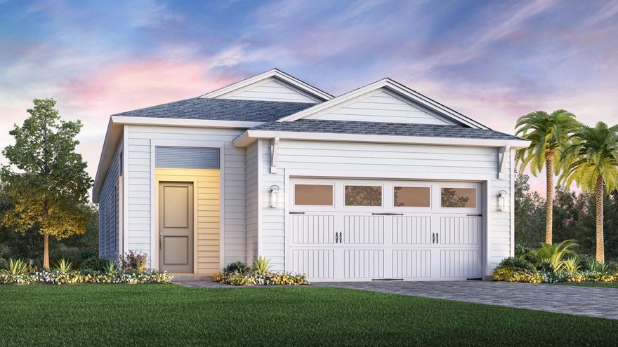 Bellview floor plan. Coastal front elevation.