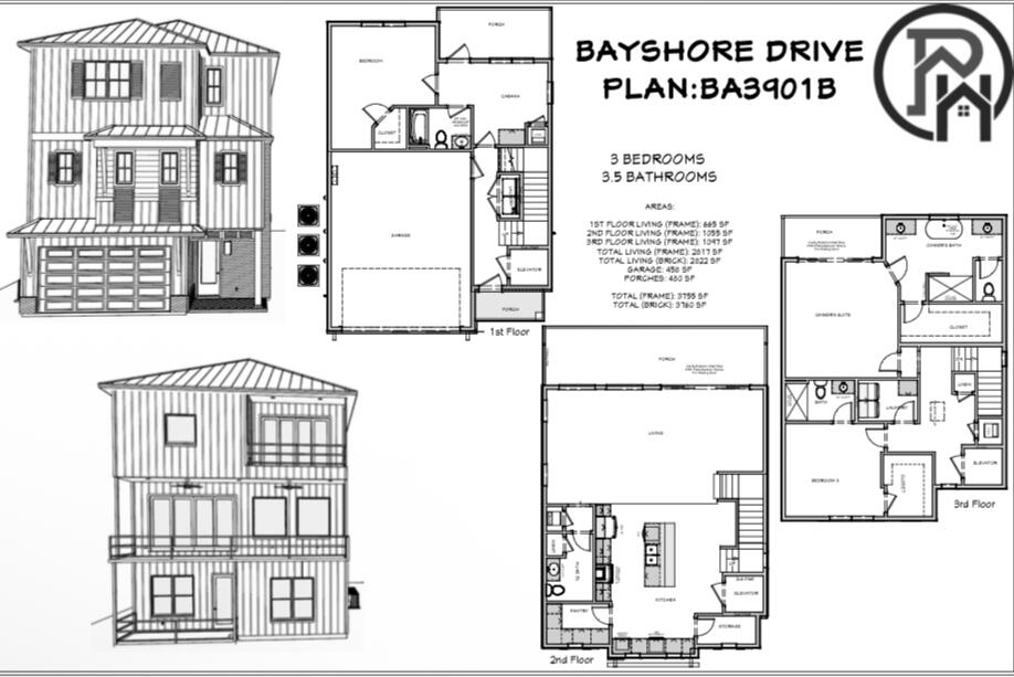 Welcome to your dream home! This stunning new construction will be built on the breathtaking shores of Rocky Bayou, offering luxurious waterfront living across three spacious stories. Spanning 2,822 square feet, this thoughtfully designed residence features 3 bedrooms and 3.5 bathrooms, perfectly balancing relaxation and entertaining.The convenience of an elevator connecting all three levels enhances the ease of living in this stunning home. You'll love the breathtaking views from every level, with inviting porches perfect for enjoying your morning coffee or watching the sunset as you unwind from the day. The primary suite located on the 3rd floor serves as your personal oasis with private access to your own porch. This home is ideal for boating enthusiasts, as a 20 minute boat ride transports you to the sought-after Crab Island and the vibrant harbor in Destin, providing endless opportunities for adventure and fun on the water. Plus, you're just steps away from waterfront dining making it easy to indulge in delicious meals whenever you desire.
Outdoor recreation is right at your doorstep, giving you access to kayaking and paddleboarding in this remarkable setting. Embrace the active, outdoor lifestyle you've always dreamed of without any HOA fees!
With a rare combination of elegance and convenience, this luxurious property is perfect for those seeking the ultimate waterfront experience. Don't miss the chance to make this stunning new construction your forever home. Contact us today for more information and to reserve your spot in this thriving community!