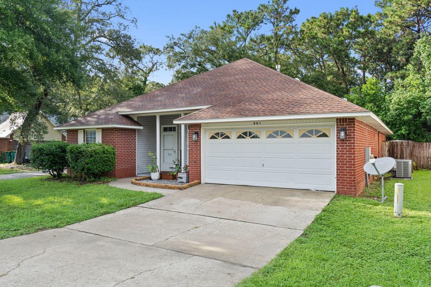 VA Assumable Loan 3.125% -Welcome to the heart of Fort Walton Beach! This charming brick 4-bedroom, 2-bath home features fresh paint, an open floor plan, and impressive tall ceilings. Enjoy the comfort of a brand-new HVAC system, with the water heater updated in 2020 and the roof replaced in 2017. The property includes a nice-sized Fenced in backyard with a Large screened patio, perfect for relaxing or entertaining. Located just minutes from Hurlburt Field and a quick 10-minute drive to the water, this home offers both convenience and coastal charm. Don't miss your chance to own this well-maintained gem in a prime location!