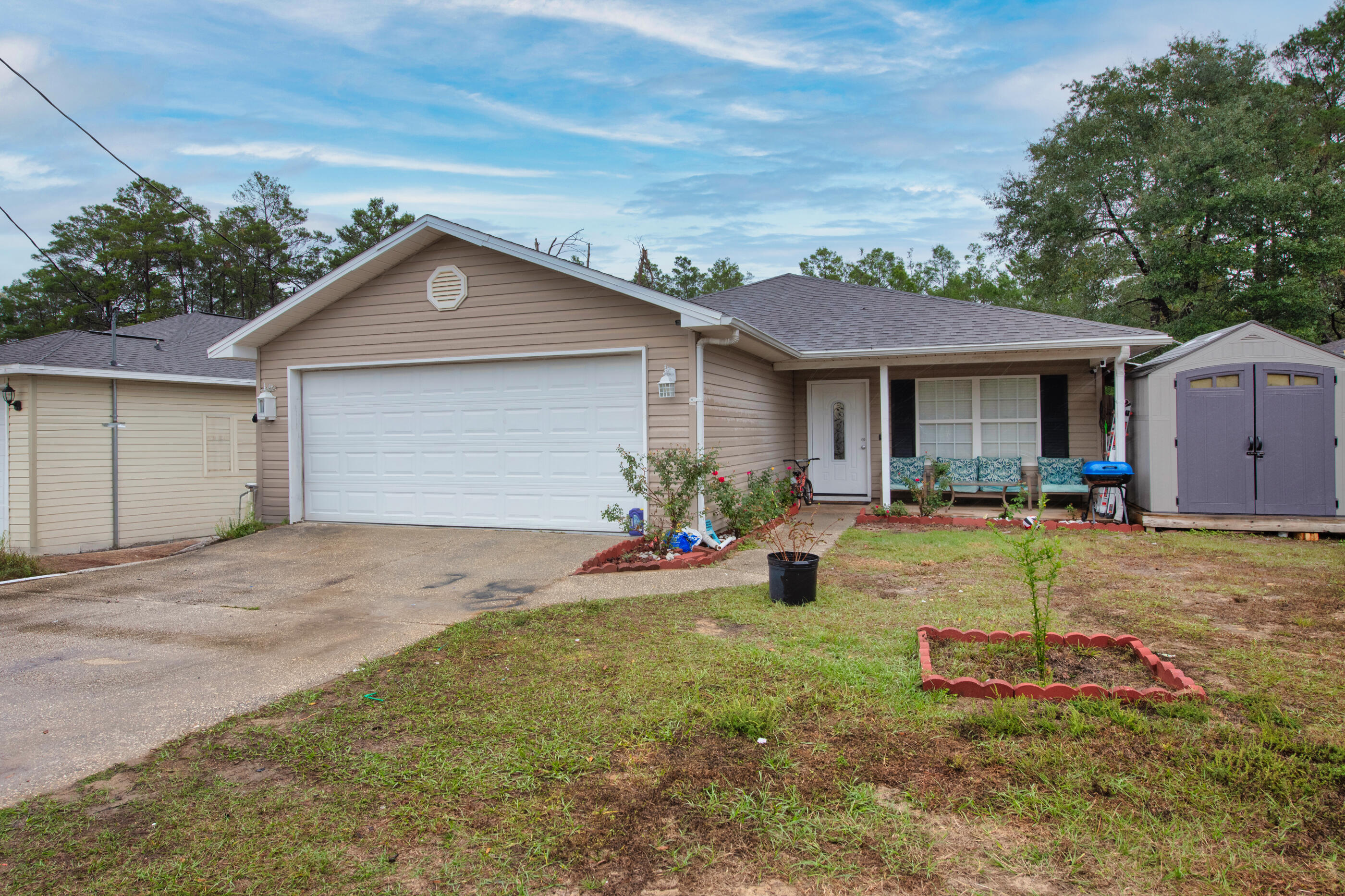 Welcome to your dream home in Crestview, FL! This immaculate 3-bedroom, 2-bathroom residence showcases modern elegance and recent upgrades, making it the perfect haven for those seeking a permanent residence near Eglin Air Force Base.Step inside and be captivated by the stylish vinyl flooring that flows seamlessly throughout the entire home. The open-concept living area is bathed in natural light, creating a warm and inviting space for relaxation and entertaining.The kitchen, a focal point of sophistication, boasts granite countertops and stainless steel appliances. Whether you're a culinary enthusiast or enjoy casual family meals, this kitchen is sure to inspire your inner chef. The recent updates elevate this space, providing a contemporary and stylish atmosphere.