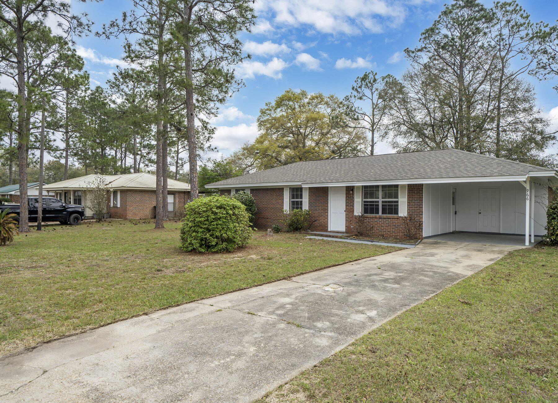 Just walking distance to all the many activities on the beautiful Lake Stanley, tranquility awaits you in this recently updated home! This Brick home features 3 bedrooms,1 bath, along with updated features throughout to create a modern and comfortable atmosphere. Fresh paint, along with new carpet gives this home the look you have always wanted! The kitchen features stainless steel appliances along with the perfect cozy area for dining. Step outside to view the spacious backyard along with carport that leads to utility area with washer and dryer hookups. Enjoy one of the most peaceful neighborhoods in DeFuniak Springs! Don't miss out on this beautiful home! Make your appointment today!
