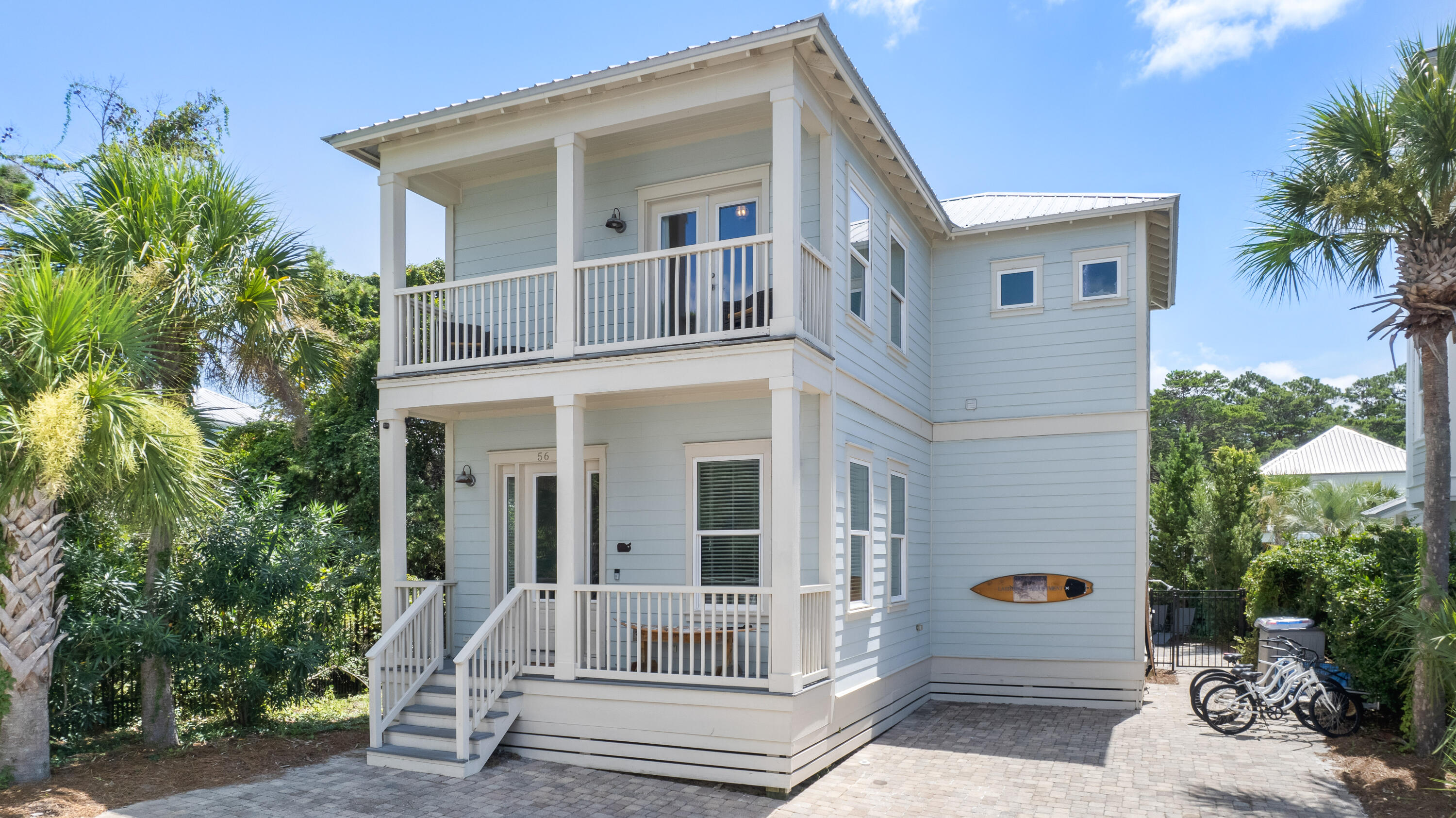 This fully furnished beach house, with its private pool, is an excellent choice for a vacation rental or a second home. It's conveniently located within walking distance to Gulf Place and the Ed Walline Beach Access, which offers parking, showers, and bathrooms. The house features three bedrooms plus a bunkroom, three full bathrooms, and one half-bath. The grilling deck and oversized family room ensure comfort for everyone. The first floor boasts an open floor plan with 10-foot ceilings, spacious kitchen equipped with leathered Quartz countertops, a gas range, a farm sink, a breakfast bar, and a dining table. Additionally, there's an extra bunkroom with a private half-bath on this level. On the second floor, you'll find two King Primary Suites and a guest room furnished with a queen bed, two twin beds, and a trundle for maximized sleeping capacity.This property has no HOA and is close to all the shopping and dining options at Gulf Place, including favorites like Shunk Gulley restaurant & beach bar, Pizza by the Sea, and Pecan Jacks candy & ice cream.