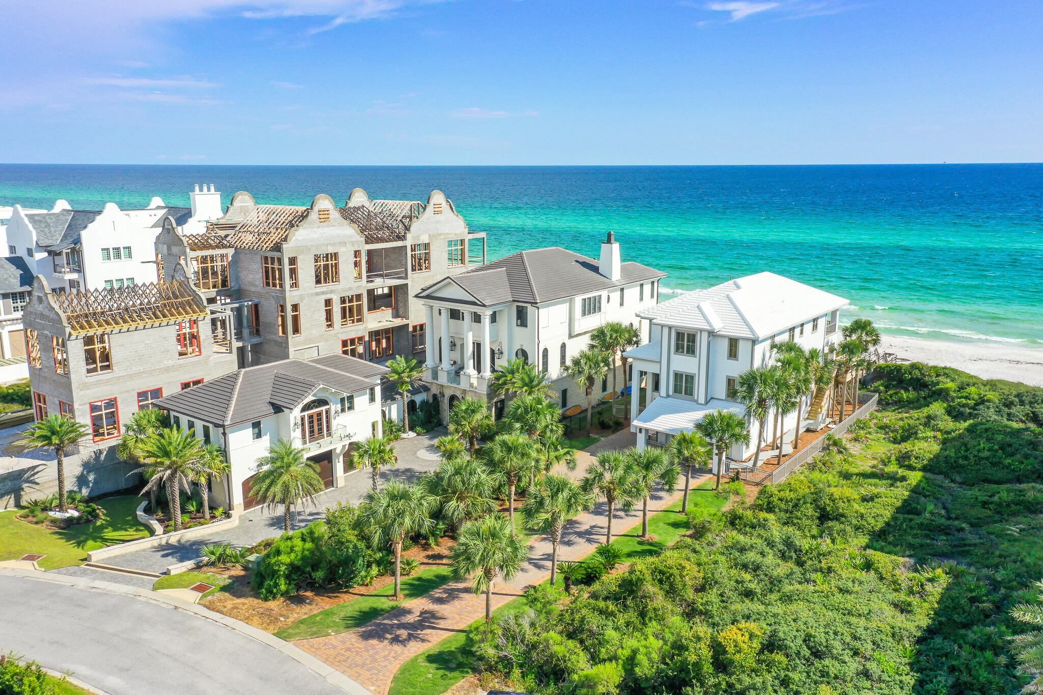 Welcome to 131 Paradise By The Sea Boulevard, a gorgeous Gulf-front residence located within the exclusive, luxury gated community of Paradise By The Sea. This home is located within the front end of the neighborhood and is situated perfectly between Alys and Rosemary Beach, just steps from restaurants, shopping, and live entertainment. And, every necessity and amenity is only a short bike ride or stroll down 30A. This custom built, 5,231 square foot, 5 bedroom 6 bathroom residence offers 60 feet of Gulf frontage and a tremendous lot depth of 425 feet. Features include cathedral ceilings with exposed wood beams, plank tile floors, pecky cypress wood panel walls, a fully equipped designer kitchen, an in-house guest suite, and a private elevator.