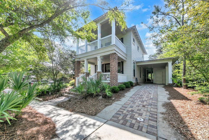 Discover the epitome of coastal luxury in this exquisite custom-built residence, nestled within the prestigious Forest Lakes community--one of 30A's most coveted and private gated neighborhoods. A rare find at this price point, this elegant beach retreat offers a harmonious blend of timeless architectural charm and refined modern finishes. This spacious 3-bedroom + loft sanctuary welcomes you with gracious Southern-style porches, classic brick columns, and inviting covered outdoor living spaces accessible from every bedroom and the front entry. The chef's kitchen is a showstopper--appointed with gleaming quartz countertops that seem to stretch endlessly, premium stainless steel appliances, designer cabinetry, and a custom tile backsplash.Retreat to the 1st floor master suite featuring... a large walk-in closet and a large ensuite w/ a walk-in glass shower. The master suite also showcases an attached screened-in porch and convenient secondary carport access. This haven designed for relaxation is outfitted with plush seating for everyone - it's the perfect setting to sip evening cocktails, savor morning coffee, or simply unwind in the coastal breeze. Thoughtful design touches abound throughout, elevating the home's ambiance with understated luxury.  As you walk the beautifully crafted wooden staircase, the rich grain and smooth finish guide you to the home's upper level where two beautifully appointed queen bedrooms and a stunning balcony, where breathtaking views of the surrounding landscape invite quiet mornings and golden sunsets. The loft/nook area - located at the top of the stairs - is a perfect place for an in-home office, bunk bed area, or kid's corner. 
Sold Furnished - this is a dream come true!

Forest Lakes is a Tranquil, Gated Haven Along Scenic 30A...and NOTHING compares to it. It truly is where the beach meets the forest.

Tucked within one of 30A's most exclusive gated enclaves, Forest Lakes offers a rare blend of coastal sophistication and natural serenity. This thoughtfully designed community is perfectly positioned beside a peaceful lake and surrounded by thousands of acres of pristine state forest, creating an atmosphere of secluded luxury just moments from the heart of South Santa Rosa Beach.

Despite its tranquil setting, Forest Lakes is ideally located for those who crave both relaxation and connection. The sugar-white sands and emerald waters of the Gulf are just minutes away, with Gulfview Heights Public Beach Access conveniently close. Just steps to the west lies the vibrant Gulf Place Town Center, filled with upscale dining, boutique shopping, and live entertainment, while the charming beach town of Blue Mountain Beach sits just to the east.

At the heart of Forest Lakes is a lifestyle curated for leisure and connection. Residents enjoy a beautifully renovated two-tiered resort-style pool featuring a summer kitchen, cozy fireplace, and ample space for lounging in the Florida sun. Scenic walking trails weave through the neighborhood, while a lush central green space and stocked catch-and-release lake provide the perfect backdrop for peaceful mornings and golden-hour gatherings.

A covered pavilion with grilling stations sets the scene for alfresco dining and family barbecues, and a shaded playground invites the younger residents to explore and play. Additional amenities include a basketball court and direct access to the surrounding state forest for those seeking adventure in nature.

Forest Lakes isn't just a place to live - it's a sanctuary of refined coastal living, where every detail is designed to elevate the everyday into something extraordinary.
