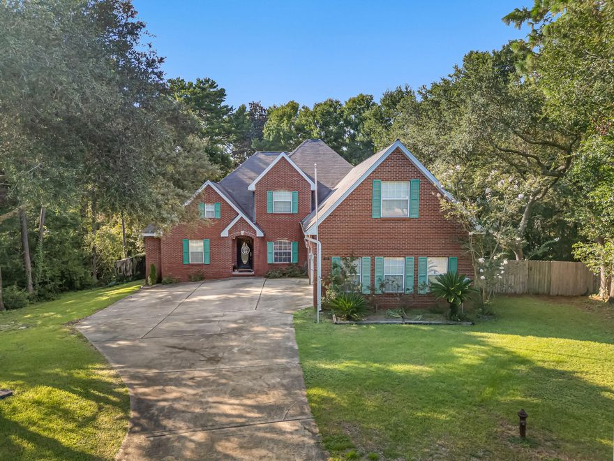 Welcome to this stunning 4-bedroom, 2.5-bathroom home that blends modern style with thoughtful design. Step inside to a soaring 22-foot ceiling in the living room, creating an open and airy feel perfect for gathering and entertaining. The kitchen is a chef's dream, featuring Corian countertops, a large island, stainless steel appliances, and a gas stove for precision cooking.The master bedroom can be found on the first level and has its own exit into the pool area. The master bathroom includes two vanities, a garden tub, separate shower, and a walk-in closet with pull-down attic access for convenient storage. Upstairs consists of three guest rooms and a full guest bathroom. The third guest bedroom is oversized with two closets, making it a perfect flex space for a home office, gym, or playroom. Additional highlights include, a downstairs half bath, and well-planned storage throughout.
Step outside and enjoy your private saltwater liner pool with a swim out ideal for summer relaxation. The backyard extends beyond the fence, offering even more outdoor space to make your own.
This home truly has it all style, functionality, and comfort both inside and out.

