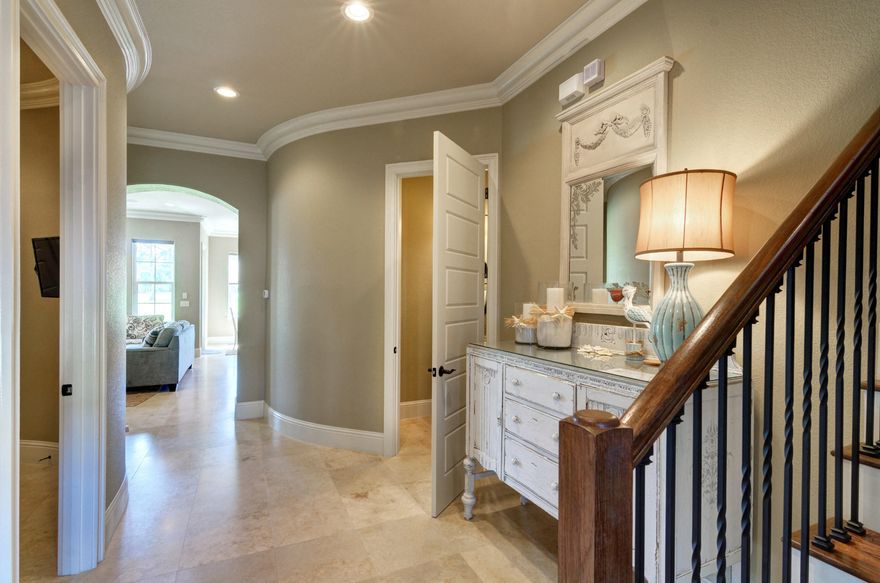 This enchanting mediterranean villa boasts panoramic views of the Baytowne Golf Course and Lake with an eastern direction avoiding the late afternoon sun. Special features include architectural curved walls, travertine and hardwood flooring, granite and stainless steel appliances. Covered porches off the living/kitchen area and master bedroom provide an inviting space for relaxing and enjoying the beautiful Florida weather. This home comes fully furnished with a 4 seater golf cart. Villa Lago is a charming neighborhood with a private clubhouse and pool and offers great rental investment.