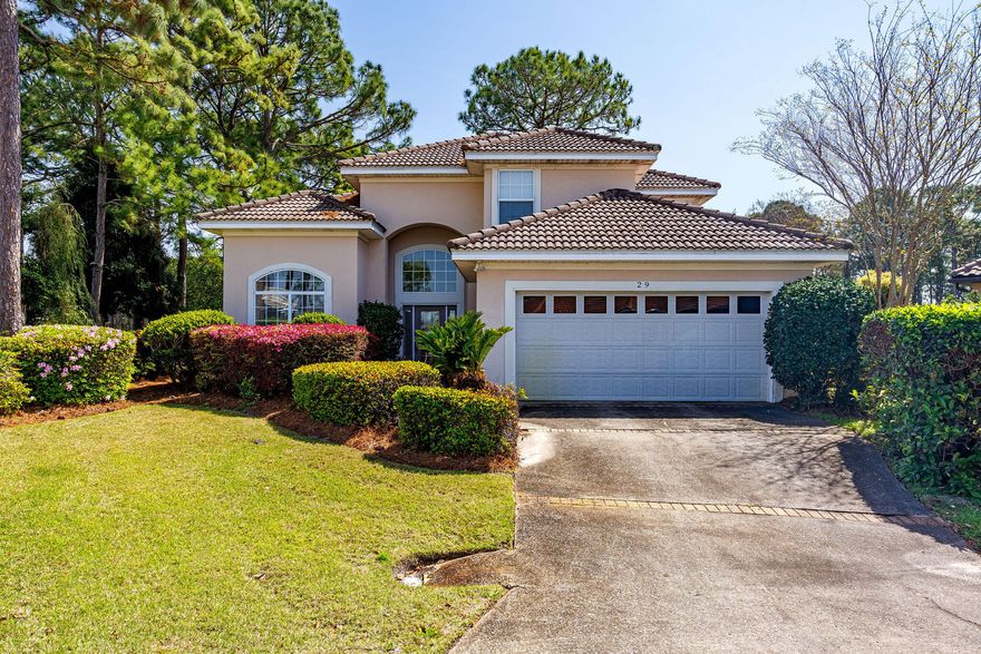 Outstanding ''Custom Built'' Home with an Idyllic Golf Course/ Lake View in the gated Golf Course community of Emerald Bay! Ideally located at the end of the sixth hole29 Ivory Court has a highly desirable layout with the Primary En-Suite located on the first level. Click on the photos to discover all this great property has to offer! The spacious 1 st floor living area is complemented by a nicelyappointed Kitchen with serving bar, large Dining Room, and Breakfast Nook. The Screened Lanai really brings the outdoors in adding to the home's natural light. Thebeautiful staircase to the home's second level leads to an entertainment loft, two additional bedrooms, and full bathroom. To treat yourself to a great 'Quality of Life' New hot water heater, new a/c, new irrigation system too