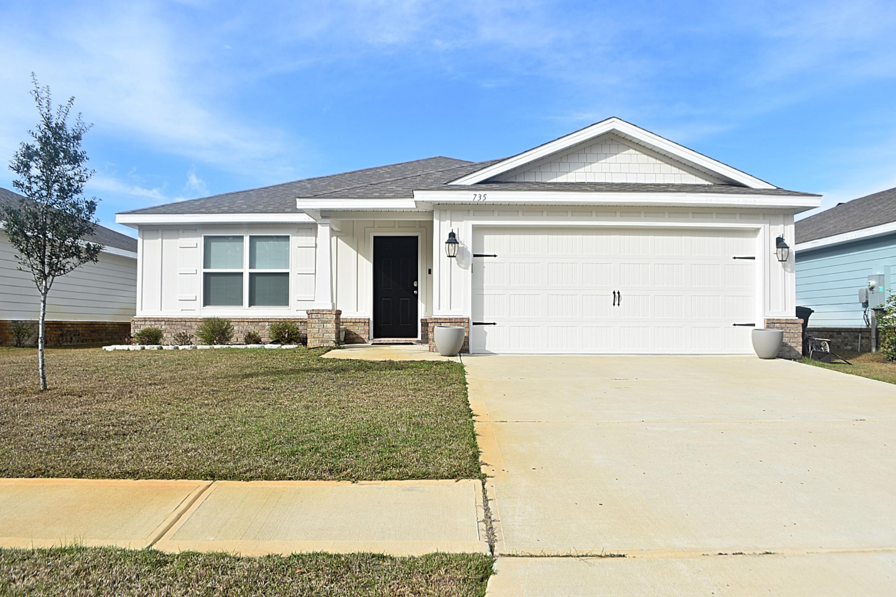 This stunning home, built in 2022, offers an incredible opportunity to lease a beautiful residence in a prime location. This home features a spacious two-car garage and approximately 1825 square feet of living space, providing both functionality and comfort. The open floor plan creates a seamless flow throughout the main living areas. Step inside and be greeted by the exquisite interior features that adorn this home. The kitchen showcases quartz countertops, white shaker cabinets, luxury vinyl plank flooring, and stainless steel appliances, creating a sleek and stylish space for culinary enthusiasts. The high-quality finishes throughout the home are sure to impress.As you explore the exterior, you'll discover the exceptional features that make this property truly special.