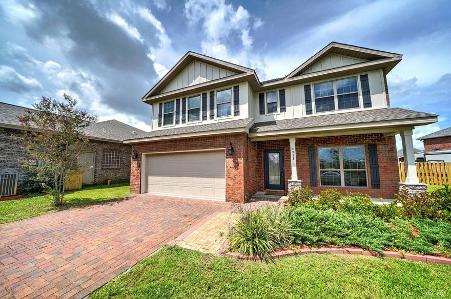 Spacious executive home in a nice, newer neighborhood. Close to schools and TAFB, Cedar Branch is a great place to live! The master suite features a nice sized bedroom, walk in closet, double vanity and is located on the first floor. Also on the ground floor is the Kitchen/dining/living area and half bath for your guests. The kitchen has granite countertops and stainless appliances. New paint, sheetrock, some hardware, flooring, etc. Upstairs is 3 full guest bedrooms, 2 full bathrooms, as well as an extra ''bonus'' space for a living room/office/game room. Use your imagination!