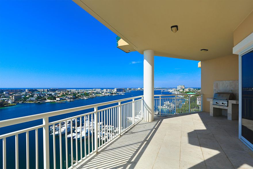 Bank-Owned rare 4,800 square foot Penthouse foreclosure in exclusive Grand Harbor. Endless views of the Gulf of Mexico and Destin Harbor are the central focus of both indoor and outdoor spaces. This west end penthouse is open and airy and boasts 5 bedrooms and 5.5 baths. Timeless details include travertine flooring, a gourmet kitchen, dramatic ceiling heights, and a cozy fireplace. Both floors include harbor-front master bedroom suites with balconies. The unit also has an oversized dining room, an office, and media room. Grand Harbor features 500 ft of waterfront on 2.5 acres of land. There is a heated waterfront pool, private boardwalk, conference room, parking garage and a private gym in this exclusive rental restricted building. Special bank financing is available for this purchase.