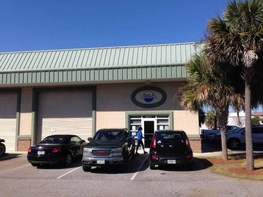 Office / Warehouse space in Miramar Beach. Geronimo Commerce Park is a professional light industrial park located just south of Highway 98. This unit is centrally located and easy to access. This end cap unit has plenty of parking, open office space with restroom. Warehouse portion of the space is an open floor plan as well with 2 - 12' x 14' roll up doors on the front and rear. See the attached pictures and site plan. Rent is $12/SF base rent + $2.50/sf triple net fees + 7% sales tax. All in $3025/month. Tenant will pay all utilities.