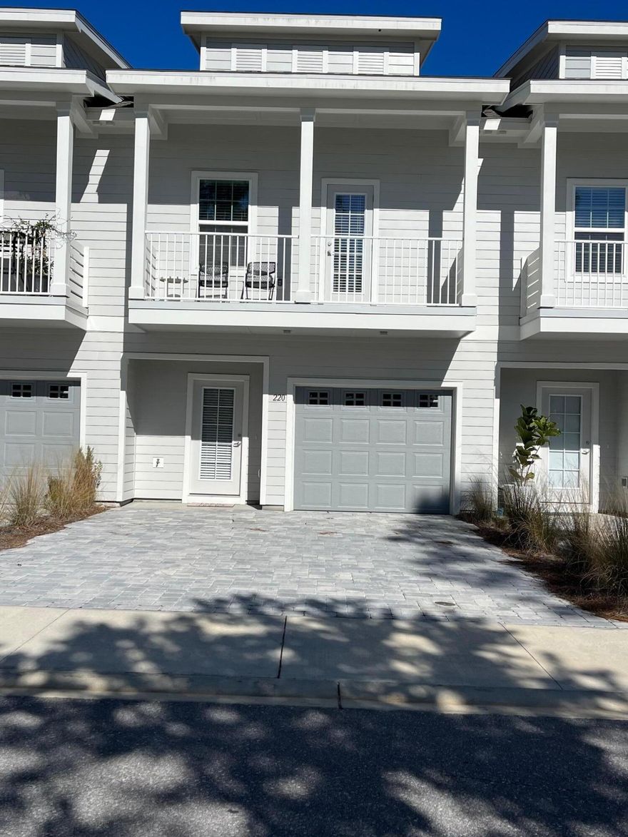 Exquisite, nearly brand new 3-Bedroom Townhome located on a Private Five Acre Lake and only minutes from the Beach. Open Floor Plan with plenty of Natural Light. This Stunning Townhome also includes 2.5 Bathrooms and a one car garage. Upgrades Galore including Custom Cabinets, Quartz Countertops, Self Close Cabinets, Stainless Steel Appliances, Gas Cooktop and a Large Island that overlooks the Lake. Sit on your oversized Balcony and enjoy the Views of the Lake and don't worry about mowing the lawn. Property includes a Laundry Room with Cabinets. Maintenance Free Living! Property is available for a 1 year or more lease.Owner pays Lawn Maintenance, HOA Fees, Basic Internet, Garbage Pickup, HVAC Maintenance.