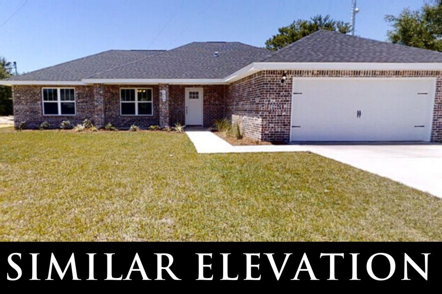 3D Virtual Tour: Similar Plan, Not The Same Color Choices. 4 Bedroom 2 Bath New Construction will be MOVE IN READY October 15! Check out this full brick home known as the Maverick. This home was designed for those who love open floor plans. The kitchen, living & dining room share an expansive space lined in Luxury Vinyl Plank flooring that is both scratch and water resistant. The kitchen includes White Shaker cabinetry with soft close doors and drawers, granite counter tops with a spacious island & separate pantry. Additional features include carpet in the bedrooms, LVP throughout the rest of the home, brushed nickel hardware & fixtures throughout, 3cm Granite countertops in kitchen and both bathrooms, vaulted ceilings in the living room