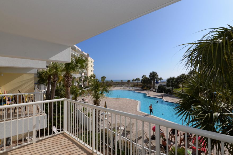 SEA & SAND - bathe in the gulf & bury your toes in the sand!! This Destin West Gulfside 2 bedroom, 2 bath plus bunk room unit is the perfect ''vacation getaway'' or a good rental with 2015 gross income over $38,000 with owner usage. Great gulf views with lovely lagoon pool & lush landscaped area in the foreground. Well-decorated in coastal colors with quality furniture & accessories including custom draperies throughout. The balcony is accessible from the living room as well as the master bedroom. There are tile floors throughout except for carpet in the bedrooms. The kitchen is light & cheerful with white cabinets, corian counter tops, some stainless steel appliances, & a stackable washer & dryer. Destin West features a large lagoon pool, heated spa, & children's pool. Destin West