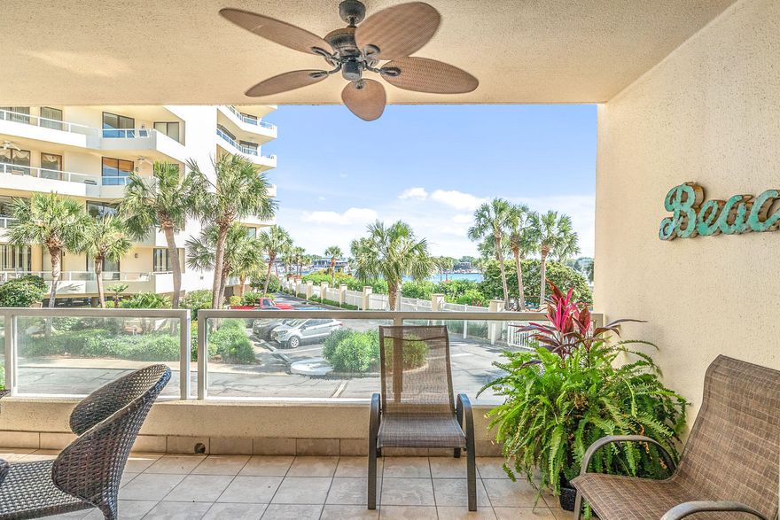 PRICED UNDER APPRAISED VAULE!!! Take advantage of the best price unit at East Pass Towers all while enjoying enjoying fireworks every Thursday, your own private beach, views of the harbor, boats coming and going through the pass and more! This beautiful 2 Bed/2 Bath condo with amazing views of the Harbor, Pass & Gulf has quite the charm. Walk in through the front door into an open living and see an updated kitchen with tiled backsplash, stainless steel appliances and painted/updated cabinets. Off the kitchen is a dining room & living room with a balcony that overlooks the Harbor. Follow into the hallway and have a guest bedroom on the right and guest bathroom on the left. The master is quite large that has a balcony that you can overlooks the Gulf/Pass & Harbor.