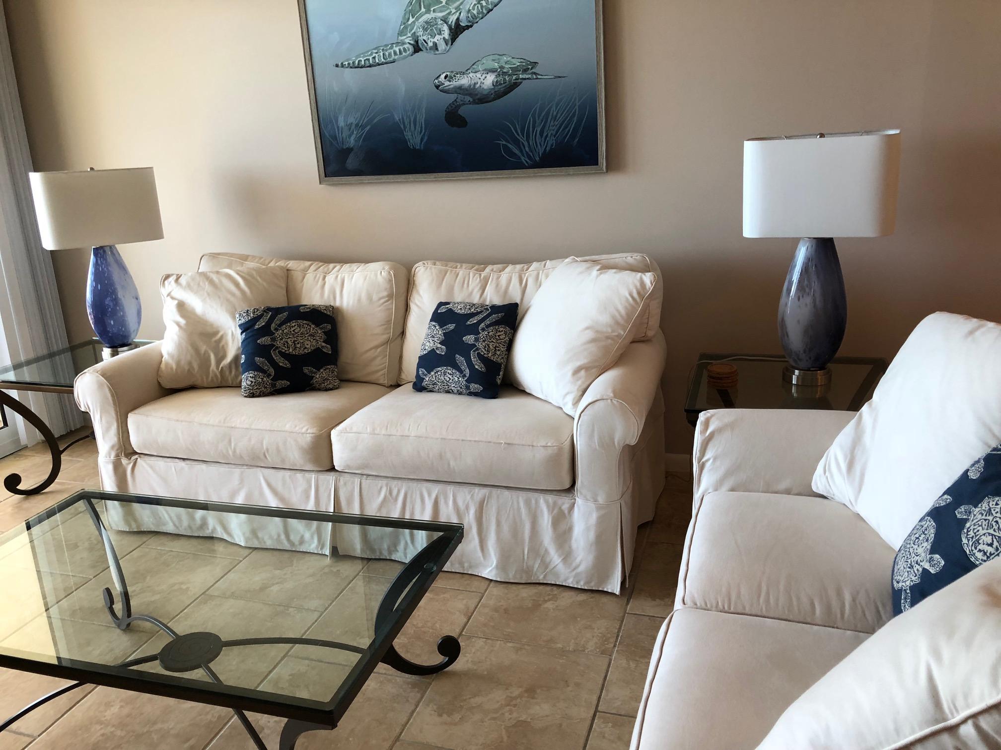 Gulf front in High Pointe! These rarely come on the market and sell very quickly when they do. This 2BR/2BA is in great condition. In the past year the Sellers updated with new furniture in the living room, dining room, master bedroom and balcony; all new stainless steel kitchen appliances, new washer/dryer, new carpet in bedrooms, new window treatments thruout, new fixtures thruout-door hardware,, master bath and guest bath, renovated master bath, added barn door between master bedroom and vanity area. Located between Rosemary and Alys Beach, this gated resort has it all-6500sf lagoon style pool with 6 waterfalls, poolside hot tub and kiddie pool, children's playground, seasonal gulf front bar and grill. New photos coming soon. Also on Garrett's rental program so check out their website.