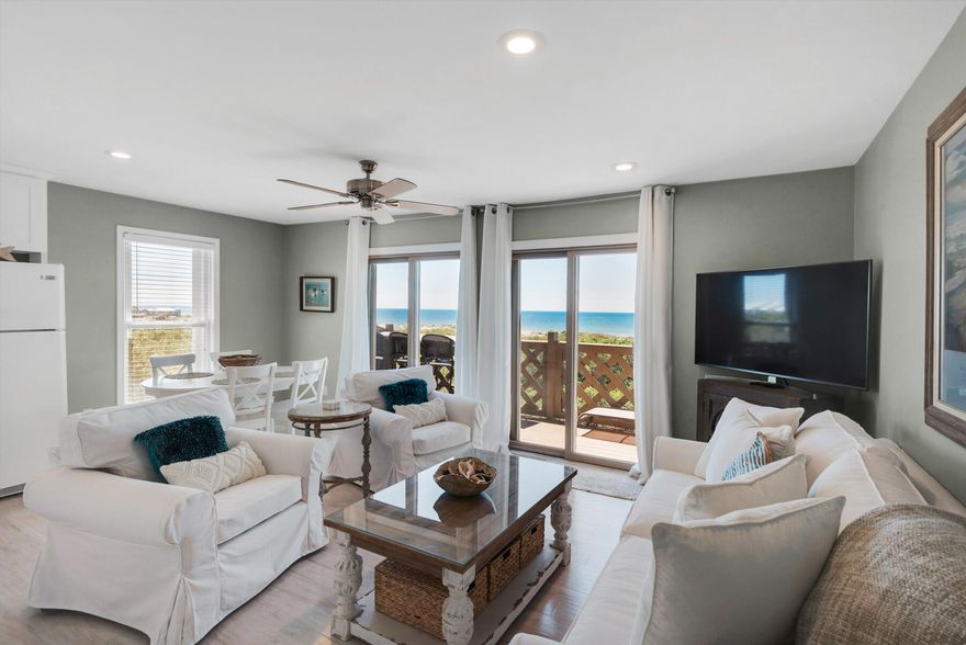 Gulf Front with amazing views!   The condo is located in the gated community of Inlet Dunes which is a highly desirable location with quick and easy access to the beach.  Inlet Dunes is located on the south end of 98 on S Orange Street and is walking distance to the restaurants and events in Rosemary Beach and 30Avenue. The quiet gated Inlet Dunes community offers a direct, short boardwalk over the protected dunes beach access.