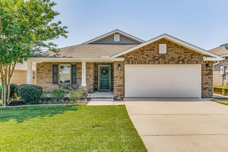 Welcome to your dream home! This meticulously maintained residence boasts an array of upgrades and features that surpass those found in new builds. From practical amenities like GUTTERS and a SPRINKLER SYSTEM to luxurious touches such as PLANTATION SHUTTERS and a spacious 10X16 COVERED PATIO, this home offers the epitome of comfort and convenience. Step inside and be greeted by a spacious tiled foyer, setting the tone for the elegance that awaits within. To the left, you'll find two generously sized spare bedrooms and a well-appointed spare bath. Convenience is key in this home, with the laundry room conveniently situated off the foyer to the right, adjacent to the garage entrance. As you continue down the foyer, you'll enter the heart of the home: a stunning open kitchen that will delight even the most discerning chef. Tall cabinets, stylish backsplash, and granite counters create an atmosphere of luxury, while stainless steel appliances offer both form and function. On the opposite side of the home, you have the primary suite. Featuring a tray ceiling, separate shower and soaker tub, double vanity with granite counters, and a spacious walk-in closet. But the luxury doesn't stop indoors - step outside to discover your own private oasis. The backyard is beautifully manicured and low-maintenance, allowing you to spend less time on yard work and more time enjoying the things that matter most, whether it's lounging in the sunshine or heading to the nearby beach. Location is key with shopping only about 15min away, Pensacola 20min, Beach 30min and NAS and Hurlburt Field about 40min. Schedule a private tour today and make this exquisite home yours!