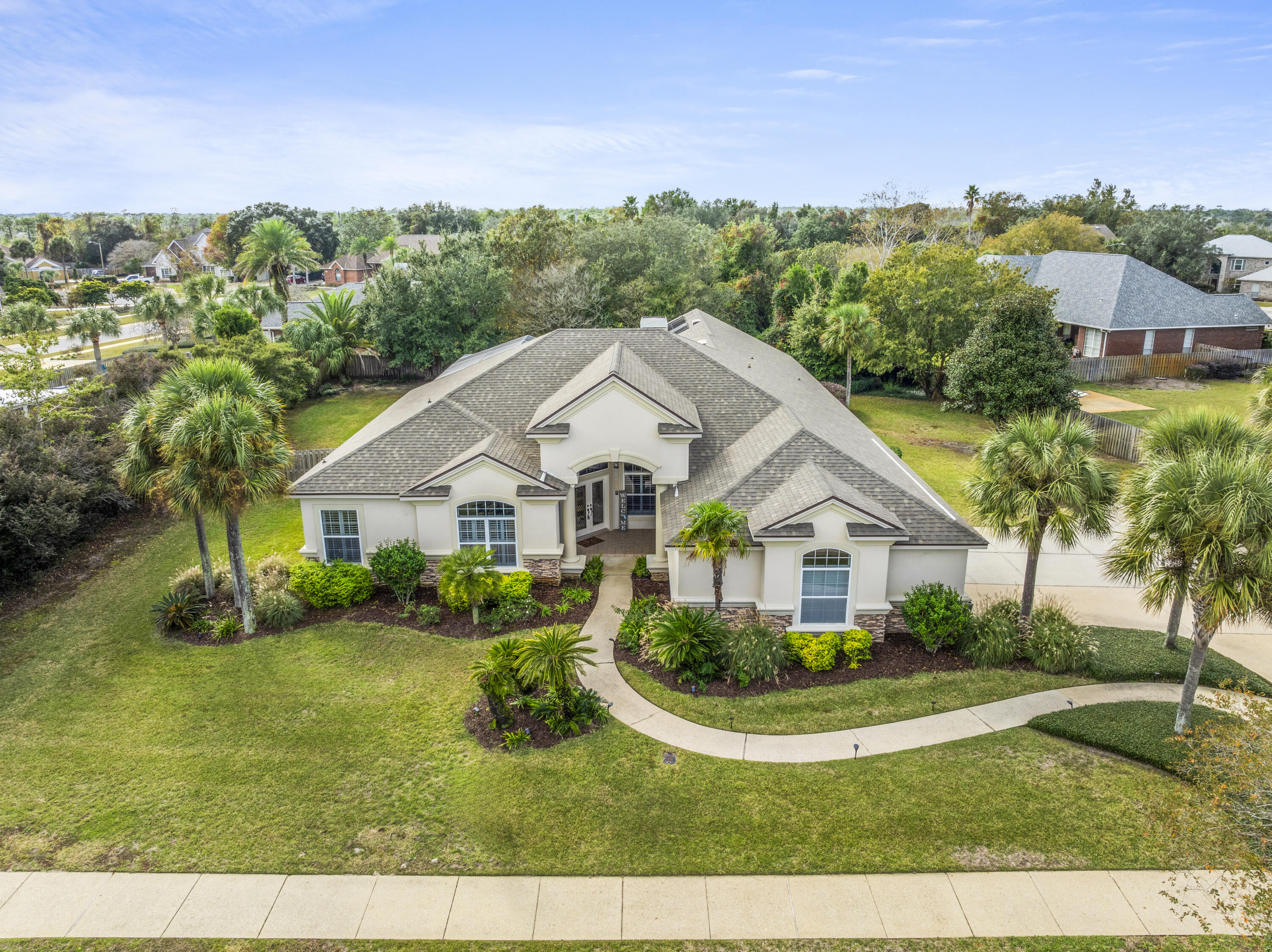 Introducing a STUNNING custom-built home situated on an enormous lot located in the highly desirable neighborhood of Grand Pointe in Gulf Breeze. This spacious property has a freshly painted interior and spans 3620 square feet offering an exceptional living experience. Featuring 4 bedrooms (with new luxury carpeting in each) and 3 bathrooms, an office/study, a huge media/flex/gym space, and an open living/ kitchen with snack bar boasting new quartz counters, this home provides ample space for comfortable living without a doubt! The thoughtful design and attention to detail are evident throughout, creating a truly inviting atmosphere. One of the highlights of this property is the refreshing pool and spa, perfect for enjoying the warm Gulf Breeze weather The covered lanai provides a shaded lounging retreat for relaxation and entertaining family and guests offering a seamless indoor-outdoor living experience. The oversized 3car garage with new epoxy flooring includes a 7x11 heated and cooled workshop as another added bonus. The location of this home is ideal, placing you in close proximity to all the amenities Gulf Breeze has to offer. Whether it's dining, shopping, heading to the beach or looking for a top-notch A school district for the kids, you'll find everything within reach! This home is also just a short drive to the Andrew's Institute, Sacred Heart, Baptist, and FL West Hospital. Don't miss the opportunity to make this beautiful LUXURY property your own. Contact me today for a private viewing and experience the lifestyle and class this home has to offer.
HVAC 2014/2015 Water Heater 2020 Roof 2021