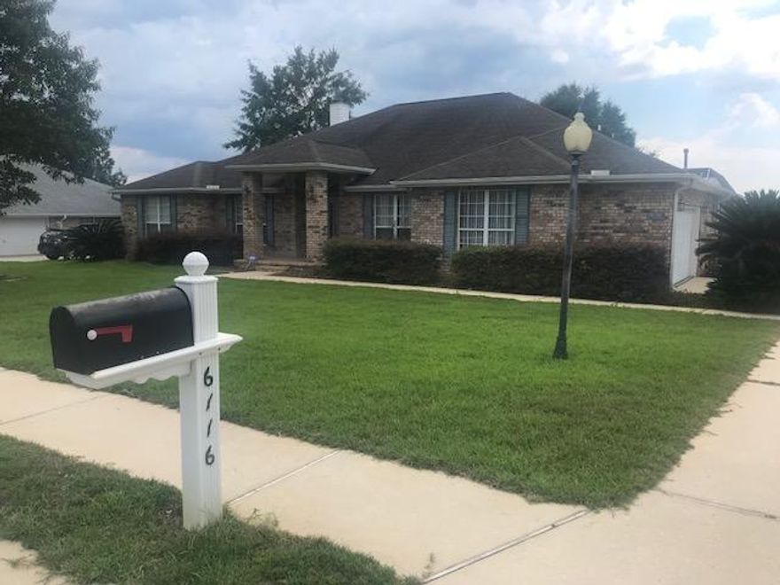 Silver Oaks - a most popular, family friendly, North Crestview location convenient to everything. This is a wonderful home, a true OASIS. Enjoy your OWN private salt system pool, Hot-tub, lanai - all screened covered. The spacious 4 BR, with possibility of a 5th, 3 full Bath Home has lots of Laminate floor covering and tile. The Master suite is wonderful, very large and overlooking the pool area and what a bath! Two large walk-in closets, large double sink vanity, separate shower, linen closet IN the bath, enclosed toilet room, and whirlpool tub! The large, open kitchen with granite counter-tops, appliances approximately 3 years old and has work spaces for a group with good traffic flow. It is great for cooking and entertaining. Fireplace in Living Room, built in shelves and plant