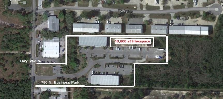 NEW CONSTRUCTION - Light Industrial office / warehouse in Santa Rosa Beach. This extension of the 790 N Business Park will be available in July 2015. This new 16,800 sf building will have units available from 1980 SF to 5940 SF. Each unit will have a single 12'x 14' roll up door, glass storefront, conditioned office space, one finished restroom, ceiling heights within the warehouse of 16'+. Call Brett Stuart for additional information.