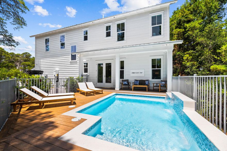 Tucked away on a quiet cul-de-sac on the west end of 30A, this custom-built two-story beach home offers the perfect blend of coastal elegance, privacy, and investment potential. Located in highly desirable, non-HOA community of Hidden Highlands and completed in 2022, the luxe beach home is surrounded by mature trees, creating a peaceful, serene setting and located just a short 3-5 minute walk, golf cart or bike ride to from multiple beach access points along 30A. Designed with refined, coastal finishes, the home features 10-foot ceilings, custom shiplap detailing, and an open, airy layout with two spacious living areas--one on each floor. With four bedrooms, four and a half baths, and a dedicated bunk room, there's plenty of space for families and guests to spread out in style. Three expansive porches, including two on the front of the home and a private poolside deck, invite effortless indoor-outdoor living, Out back, a custom private pool with a unique water feature is framed by lush landscaping and ample deck space for lounging or entertaining. Whether you're searching for a full-time residence, a second home, or a proven short-term rental, this property deliverswith over $142K in rental income in 2024 and $125K+ already booked for 2025.With no HOA restrictions, this turnkey, income-producing vacation retreat offers maximum flexibility. Whether you're looking to diversify your investment portfolio or purchase a legacy home for your family to enjoy, 213 Spotted Dolphin is a rare opportunity for both personal enjoyment and portfolio growth with the opportunity to enjoy all the charm of the Emerald Coast right outside your door. 
