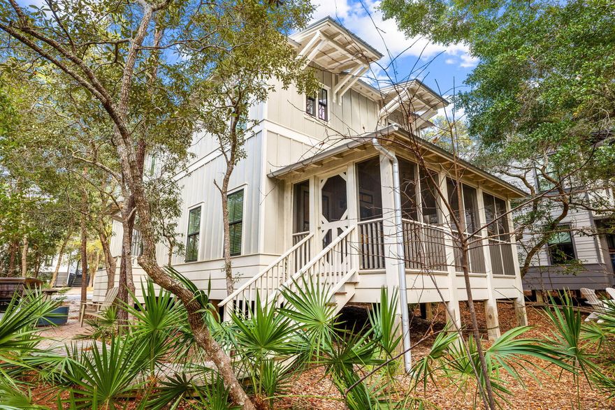 Motivated Seller! Experience the perfect fusion of luxury and tranquility at 25 Canopy Lane, a charming coastal retreat in Inlet Beach. Tucked away in a serene, tree-lined setting just under a half a mile from Scenic Highway 30A and the sugar-white sands of the Gulf, this stunning home offers the ideal balance of privacy and convenience. Designed for effortless coastal living, this beautifully crafted residence features four bedrooms and four and a half bathrooms, with an open-concept layout that seamlessly integrates indoor and outdoor spaces. High-end finishes, including stainless steel  applances, quartz countertops, and custom cabinetry, enhance the home's sophisticated yet inviting ambiance, complemented by abundant natural light.Step outside to a spacious screened porch or gather around th outdoor firepit, perfect for entertaining or unwinding after a day on the water. With deeded beach access, boutique shopping, and renowned dining destinations like 30Avenue and Rosemary Beach just moments away, this prime location provides effortless access to the best of the 30A lifestyle. Nestled within Magnolia Cottages by the Sea, this sought-after community embodies coastal charm and modern comfort. Residents enjoy a resort-style pool surrounded by lush, wooded landscapesoffering a peaceful retreat after a sun-soaked day at the beach. Deeded beach access directly across 30A ensures you're always just steps from the stunning shoreline. Whether you're seeking a full-time residence, vacation getaway, or investment property, 25 Canopy Lane is a rare opportunity to own in one of the Emerald Coast's most desirable communities.

 Information contained within this listing such as lot dimensions, is deemed to be accurate but is not guaranteed. Buyer to verify.
