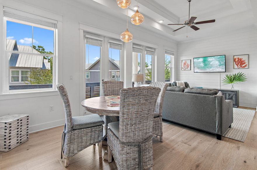 Prominently positioned in the resort-style community of Prominence on 30A, ''Shell Yeah'' seamlessly blends luxury accommodations with inviting coastal charm. Upstairs, the heart of the home welcomes you into a sophisticated living space thoughtfully designed for both relaxation and entertainment. Abundant natural light and warm wood tones create a serene coastal ambiance. The gourmet kitchen showcases stunning Crystal Ice quartz countertops, a premium stainless-steel appliance package with a gas cooktop, and an extended island with integrated seating. The spacious primary suite, bathed in natural light, features a custom tray ceiling and picturesque views of the lush green space. Its spa-like ensuite boasts a double vanity, a walk-in closet, and a beautifully tiled walk-in wet room.

An additional guest room currently configured as a bunk room with a trundle along with a full bath and laundry, complete the second level.

Nestled in the sought-after community of Prominence, homeowners and guests enjoy access to two resort-style pools, community grills, walking trails, open green spaces, and The Big Chill, home to some of the area's top dining and entertainment venues. This fully furnished unit boasts numerous updates and premium upgrades, including Integrated UV air filtration in the HVAC system, accent walls, bathroom glass enclosures shiplap surfaces, upgraded countertops, and a newly epoxied and sealed garage floor, among many other enhancements. With impressive rental potential annual revenue projections between $60,000 - $80,000 a year and its turnkey, fully furnished configuration, 146 Pine Lands Loop #C presents an outstanding opportunity for investors and those seeking a second home or full-time residence. Schedule a private viewing today and start living the coastal lifestyle you deserve!