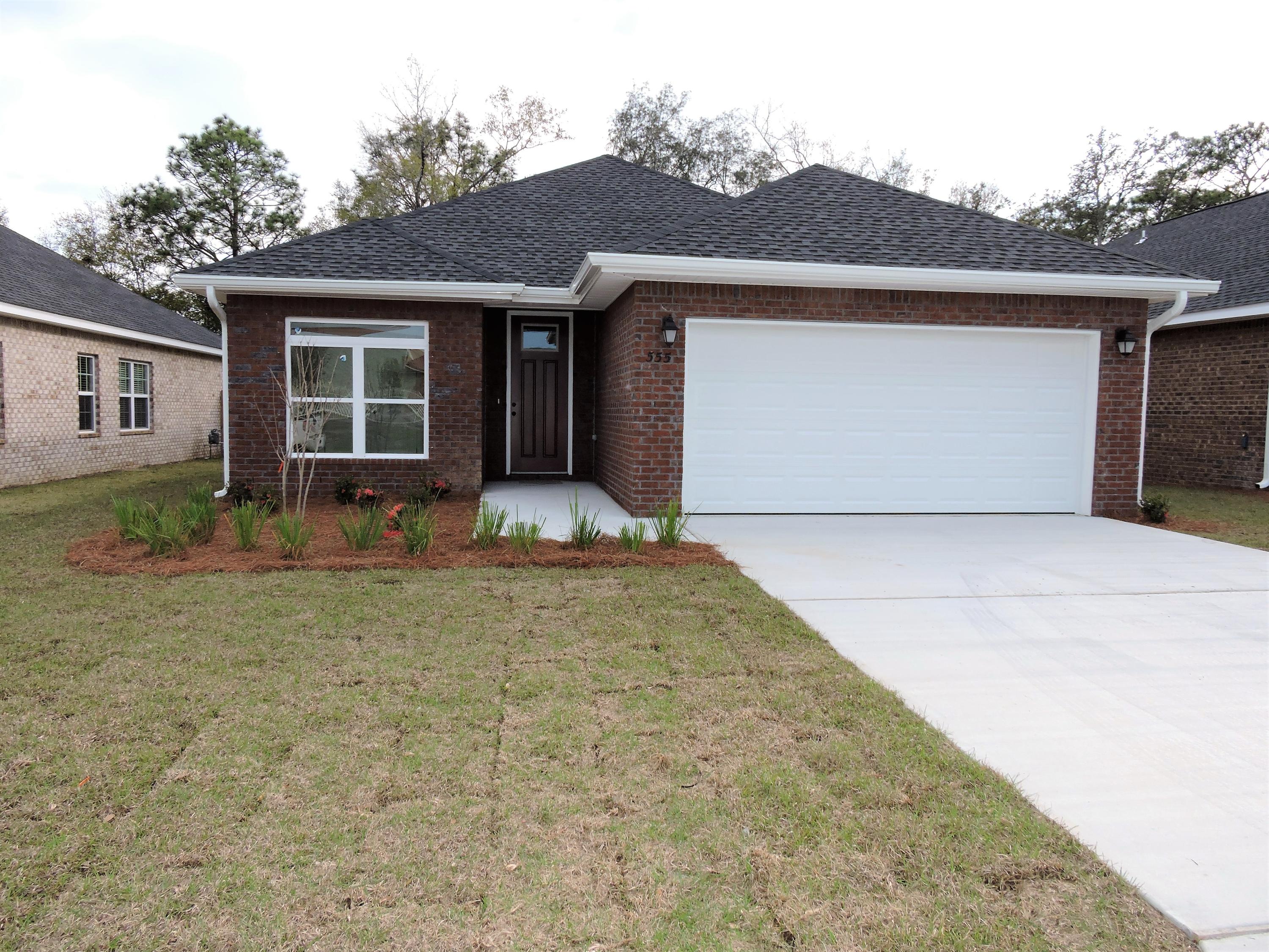Beautiful new construction, centrally located in the community of Valparaiso. This 4 bedroom, 2 bath all brick home offers an open floor plan, large master bedroom and a spacious 2 car garage, along with attention to detail on all interior finishes. Close to Eglin AFB and top rated schools! Just a short drive to FWB, Destin and the beaches of the beautiful Emerald Coast. Call today for more info on this adorable home!