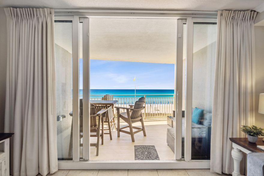 Welcome to Paradise! Showcasing spectacular views of the Emerald Coast, this 2 bedroom, 2 full bath updated unit comes fully furnished & turn key! Incredible UPGRADES include NEW HVAC (2022), NEW Water Heater (2022), NEW beautiful luxury coastal furniture (2022), BRAND NEW Microwave, Refrigerator, & Dishwasher (2023). The Primary Suite boasts a NEW Bedroom Set (2023) & spacious ensuite - soak in your oversized tub after a long day at the beach! Experience breathtaking Gulf views from the master, vibrant living area or incredible covered balcony! Emerald Beach Resort features great amenities such as a glass enclosed Sky Bridge connecting the towers to the parking garage, Starbucks, poolside tiki bar, fitness center and so much more! Schedule your exclusive showing today!