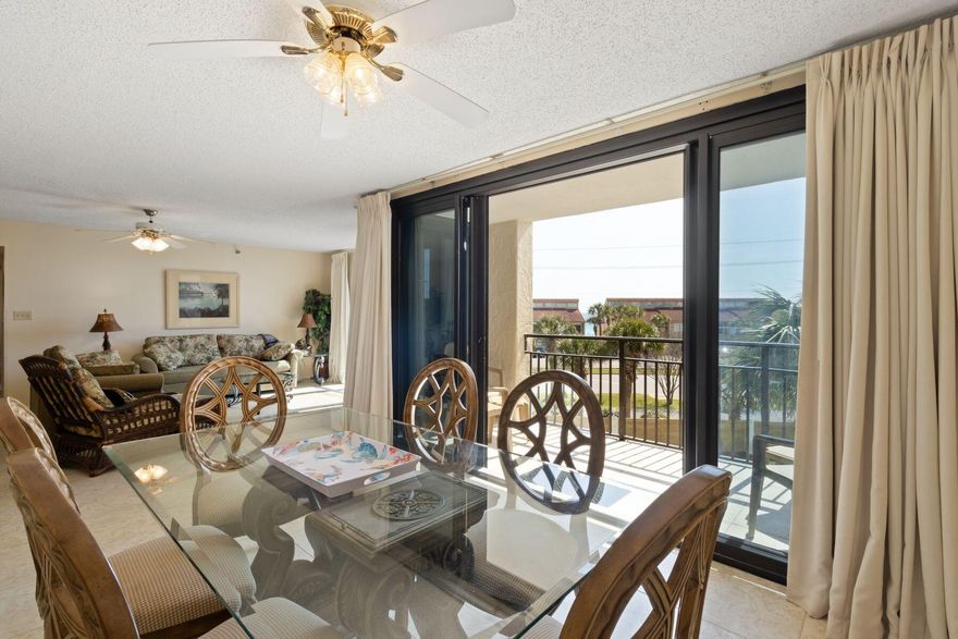 Welcome to your dream coastal retreat at the Enclave of Crystal Beach. Mere steps away from the pristine white sands and deeded beach access, this expansive property ensures convenience. This spacious, well maintained 3rd floor unit in Building A, has been updated and offers unparalleled beachside living with gulf views from every room. Enjoy the seasonal fireworks displays from your private balcony. The location of the Enclave is stellar, very near to restaurants, shopping and entertainment. Residents enjoy ample onsite parking within this gated community, providing security and easy access. The Enclave's amenities are second to none featuring clubhouse, heated pool, sand volleyball, basketball, two tennis courts, and a fitness room.  With plenty of storage space including two exterior storage units, this condo has everything you need for a comfortable beach lifestyle.  HOA fees cover exterior insurance and all utilities except electricity.  Don't miss out on the opportunity to own a 3 bedroom Destin condo with private deeded beach access, steps from your front door and at a remarkable price point.
