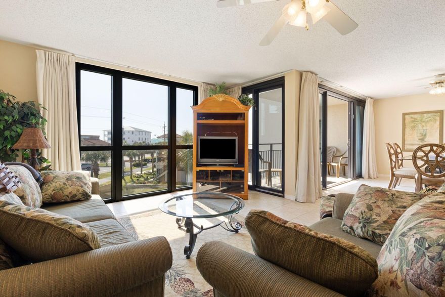 Welcome to your dream coastal retreat at the Enclave of Crystal Beach. This spacious, well maintained 3rd floor unit in Building A, has been updated and offers unparalleled beachside living with gulf views from every room. Enjoy the seasonal fireworks displays from your private balcony. Mere steps away from the pristine white sands and deeded beach access, this expansive property ensures convenience. The location of the Enclave is stellar, very near to restaurants, shopping and entertainment. Residents enjoy ample onsite parking within this gated community, providing security and easy access. The Enclave's amenities are second to none featuring clubhouse, heated pool, sand volleyball, basketball, two tennis courts, and a fitness room. This offering represents a terrific investment opportunity with rental projections up to $85,000. With plenty of storage space including two exterior storage units, this condo has everything you need for a comfortable beach lifestyle.  HOA fees cover exterior insurance and all utilities except electricity.  Don't miss out on the opportunity to own a 3 bedroom Destin condo with private deeded beach access, steps from your front door and at a remarkable price point.
