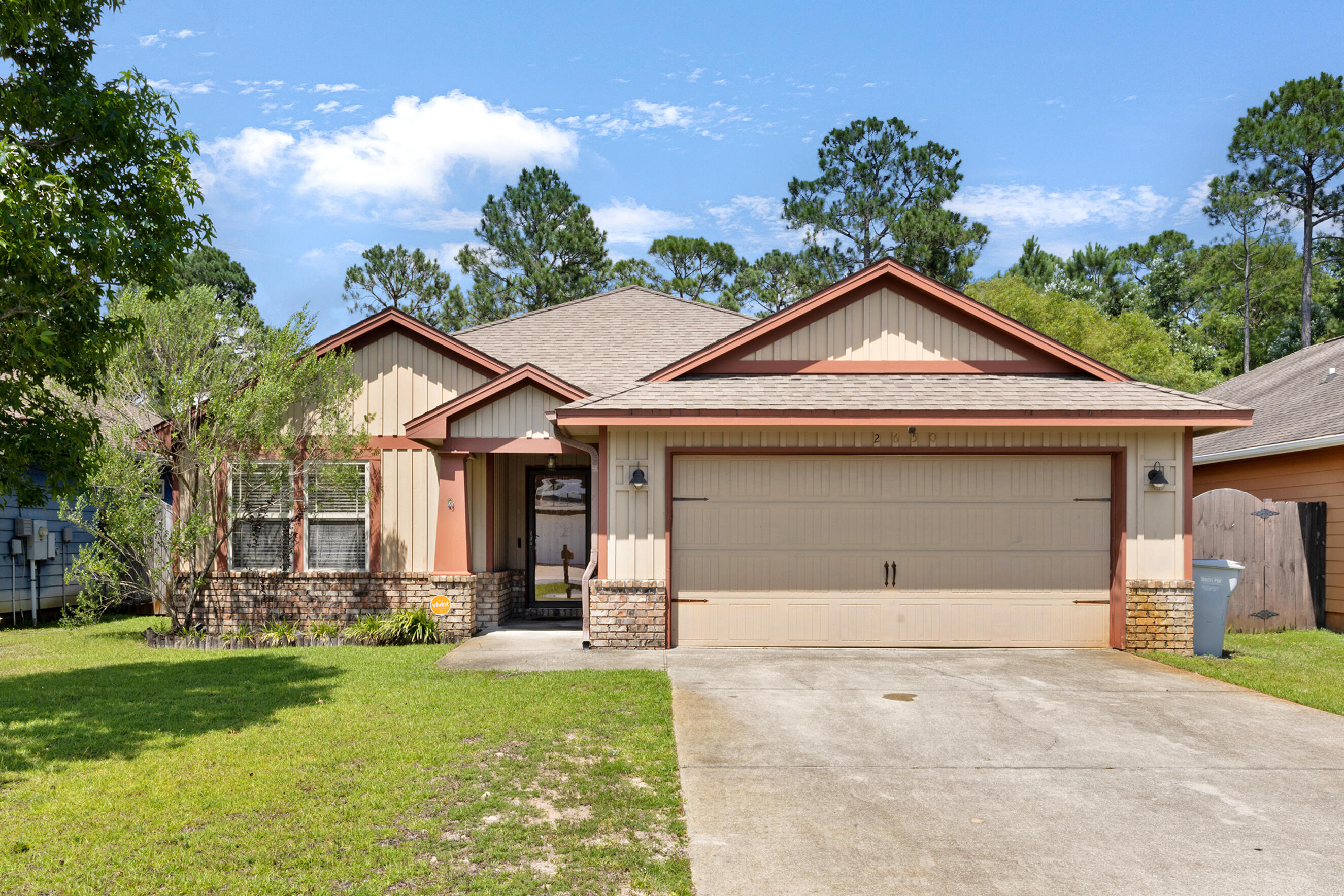 Convenient to Hurlburt and the beach!! This gorgeous 3-beds/2 baths, move-in ready home, features an open floor plan and boasts expansive living areas, flow-through living/dining area. The inviting interior features brand-new 2023 luxury vinyl floors in the living room and bedrooms and tile floors in the kitchen, dining room and bathrooms. The spacious kitchen includes stainless-steel appliances, granite countertops, breakfast bar, and beautiful cabinets. All kitchen appliances, the mantel in the living room, plus the washer and dryer, all convey! Natural lighting creates the perfect ambiance in the main bedroom that boasts an ensuite bathroom, walk-in closet and tranquil backyard views.  (Read Supplement for More info.)