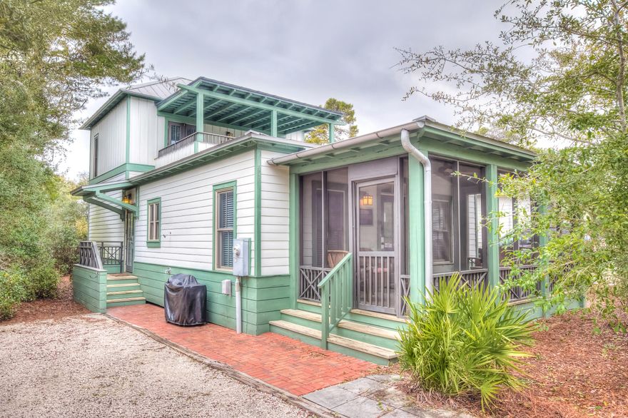 Great 3 bedroom 3 bath house located in the very desirable community of Magnolia Cottages. First floor has 2 guest bedrooms and 2 full bathrooms. Upstairs has the master suite and private balcony. This house is a great short term rental. Close proximity to the community pool and Magnolia Cottages also has deeded access to the beach.