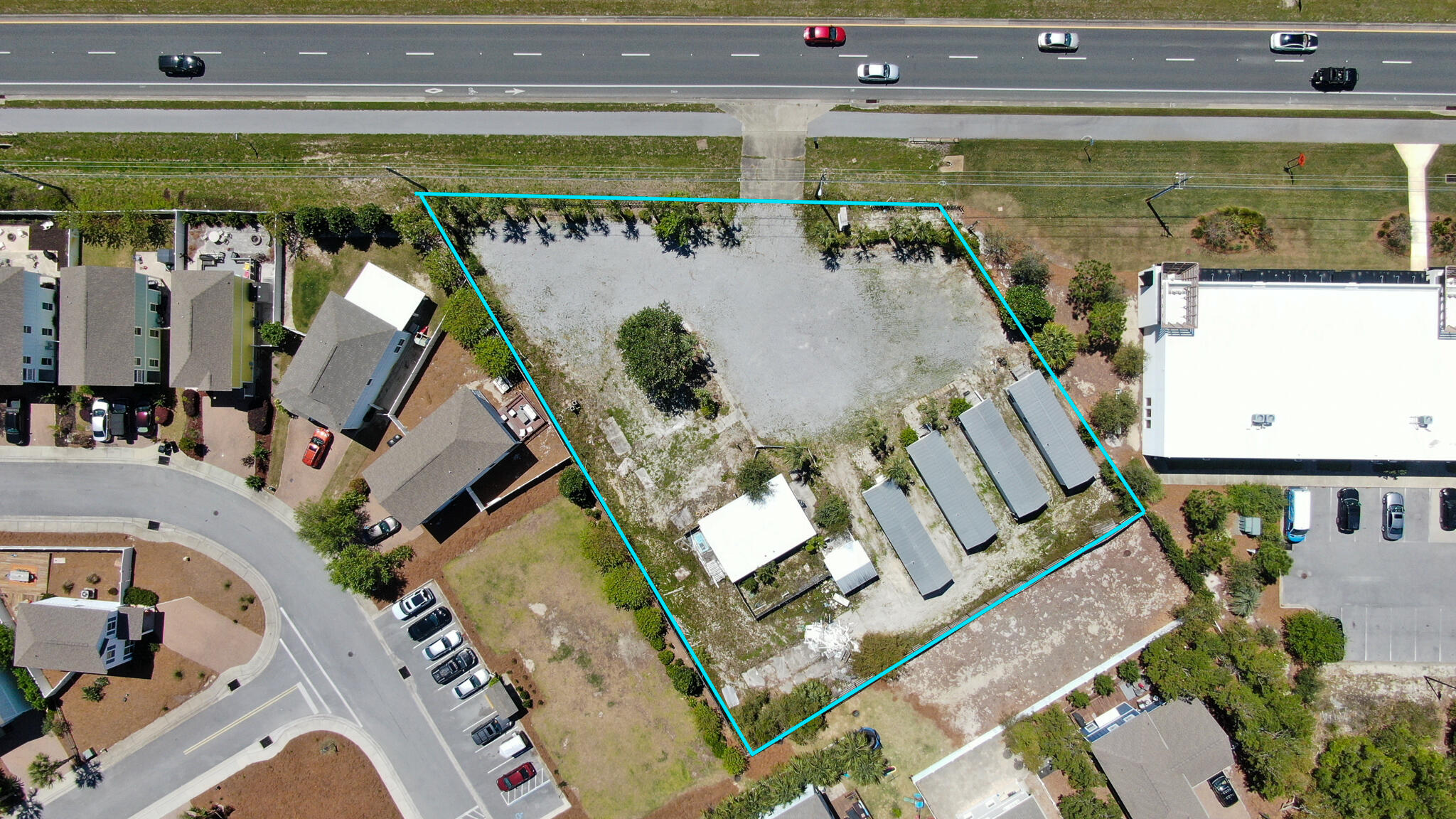 Vacant Land with 194 feet of frontage on Hwy 98 in Inlet Beach. This superb location is just steps from 30 Avenue with quality restaurants & shopping.  This is .65 of an acre and there is no HOA.  The new 'underpass' near the Donut Hole will offer access to 30A, additional restaurants, Rosemary Beach and the beautiful white sand beaches of South Walton that will be within easy walking distance. This property has a Future Land Use (FLU) of Neighborhood Infill/ Neighborhood Commercial on Inlet Beach Neighborhood Plan. Public water & Sewer is available thru the Inlet Beach Water System.