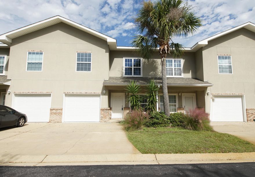 Just outside the back gate to Hurlburt Field and 9 miles from the front gate of Eglin AFB, the location of this 3 bedroom / 2.5 bathroom townhome is PERFECT for anyone stationed at either base. Plenty of PARKING- one car garage + 2 driveway spaces + guest parking right outside! High ceilings with upper windows offer amazing natural light to the Living room and Loft areas.  All bedrooms are on the second floor and the spacious Loft could be an office.  On the first floor is a half bath, large laundry room, living / dining room, family room and kitchen.  Kitchen includes granite counter tops & all appliances.This is an excellent value and they also make great investments.