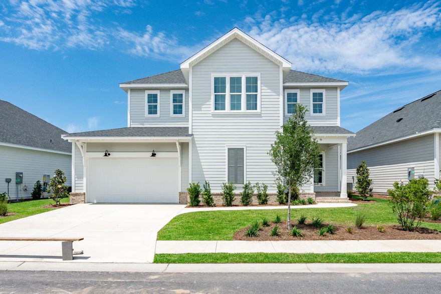 *MOVE-IN ready! Ask about Featured Home incentive* This Christopher plan has 3 bedrooms, 2.5 bathrooms, an upstairs sitting room and a 2-car garage (photo renderings show the standard 1-car garage). This home features 10' ceilings downstairs and 9' ceilings upstairs. Luxury features and upgrades included in this spec home are luxury vinyl plank flooring throughout, 8' raised panel interior doors, quartz kitchen and bathroom countertops, under cabinet lighting, an upgraded gas package with a dual fuel range and tankless water heater, stainless steel Bosch appliances, exhaust vent hood, a microwave drawer in the island, extra cabinets in kitchen nook area and subway tiled walls around bathtub upstairs, cabinets in the laundry room, Melamin closet shelving. 

More quality interior features include wood cabinetry with soft-close features, tiled kitchen backsplash, crown molding, tiled shower in all full bathrooms, ceilings fans and recessed can lighting throughout. Exterior features and upgrades include heirloom brick, irrigation system, gas stub for grilling and a screened porch for entertaining. 

Longleaf Park conveniently located closer to the front of the community with easy access to the Watersound Town Center with the largest Publix in the area, restaurants, and more!

The Watersound Origins community is one of South Walton's most coveted neighborhoods for its exceptional amenities, beautiful new homes, and prime location. Amenities include the Village Commons pool & fitness center, sports courts, miles of nature trails, unlimited golf, and lots of green space for outdoor play. The all new Watersound Town Center brings a new level of excitement and convenience to the community with a Publix Super Market, Delicious restaurants, healthcare facilities, and more right at the entrance to the neighborhood! 

*Pricing may not include all options or fees and is subject to change. Please contact our Watersound Community Specialists for the latest information.
