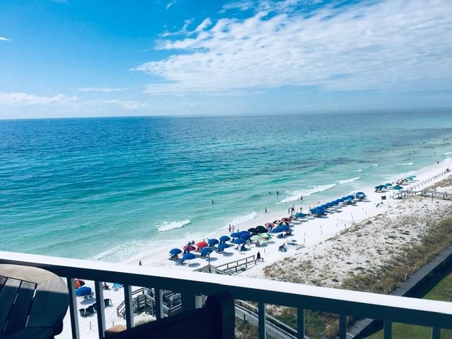 PRICE ADJUSTMENT !!! AMAZING GULF VIEWS FROM THE BALCONY. FLOOR TO CEILING GULF VIEWS FROM LIVING ROOM, MASTER BEDROOM, 2ND BEDROOM, AND KITCHEN. TWO BEDROOM , 2 BATH 1430 SQUARE FEET WITH UNOBSTRUCTED WESTERLY GULF VIEWS. MOSTLY FURNISHED INCLUDING ALL APPLIANCES., INCLUDING WASHER AND DRYER. PLANTATION SHUTTERS, CROWN MOLDING, NEW PAINT, SMOOTH CEILINGS AND LVT FLOORING THROUGHOUT. THIS UNIT COULD DO $45000 + GROSS RENTALS. SHORELINE TOWERS IS THE GRAND DAME OF DESTIN CONDOMINIUMS. 12 ACRES, 460 ' BEACH CONVENIENTLY LOCATED OFF GULF SHORE DRIVE IN GATED 24 HOUR PATROLLED COMMUNITY. LAKE, FITNESS CENTER, SPACIOUS CLUBROOM, OWNER BOAT/TRAILER PARKING, PICNIC AREA WITH BBQ GRILLS. LARGE HEATED POOL , SAUNA, SHUFFLEBOARD AND LIGHTED TENNIS COURTS. NO PETS ALLOWED.