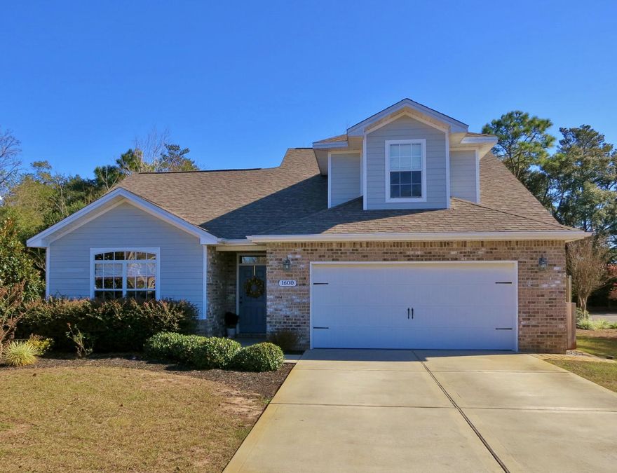 Magnificent 2011 home is just 10 minutes from both Eglin AFB & Hurlburt Field. Quality and Style are apparent inside and out, with a Solid Brick and Hardie Board exterior. Inside the floors are covered with handsome 18''x18'' Tile (except bedroom). The spacious Kitchen is adorned with Granite Countertops, High Quality Fixtures and Appliances, Expansive Designer Cabinetry, and a Breakfast Bar overlooking the Living Room. The large Master Suite is downstairs. The Master Bath's Garden Tub, separate Shower, and Double Vanity are all Cultured Marble. Upstairs a living space is situated between the three additional bedrooms and a full bath. The oversize 2 Car Garage has built-in countertops, shelving, and cabinets. This Home is a rare find in Fort Walton. Call today!!!
