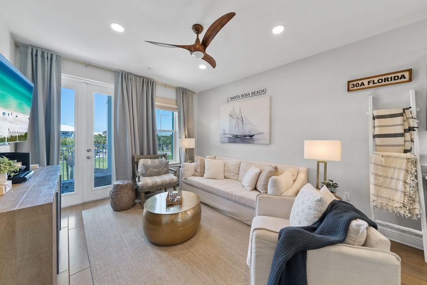 Discover the epitome of coastal elegance at this 2021-built condo at Gulf Place, nestled along Florida's picturesque Scenic Highway 30A. This modern coastal 2-bedroom, 2-bathroom with bunk condo perfectly marries luxury with comfort, offering a tranquil retreat just moments from the Gulf of America's pristine white sands, turquoise waters and Highway 30A's lively active lifestyle!This pristine condo sits perfectly in the Gulf Place development, one of the hottest places to dine, shop and stroll on the west end of Highway 30A. You'll enjoy stepping out of your unit and into a world of possibilities at your fingertips with pizza, coffee, wine, boutique shopping and fine dining. You'll also enjoy a private storage unit on the ground level to store bikes, beach gear which is such an incredible amenity to have in a condo at the beach! This condo also provides access to 3 deeded beach accesses, 3 pools on property - 2 heated, tennis courts and soon-pickleball courts! 

Upon entering the condo, you're welcomed by an open-concept living area flooded with natural light, highlighted by high ceilings and modern, coastal finishes that create a warm and inviting atmosphere at the beach. The gourmet kitchen is a chef's dream, featuring GE stainless appliances, beautiful Quartz waterfall countertops, and plenty of cabinetry, ideal for hosting and entertaining. This unit is fully furnished with top of the line furnishings throughout and offers plenty of comfort for 8 guests with a King bed in the primary suite, two full beds in the guest bedroom and a cozy built-in bunk room.

The primary suite is a sanctuary of relaxation, complete with a private en-suite bathroom featuring dual vanities, tiled shower, separate water closet and a large walk-in closet with separate owners closet. You'll also enjoy access to the covered patio from the primary suite allowing you to enjoy those incredible sea breezes from the comfort of your bed.

If you're looking for a turn-key investment property - this is it! Collect rental income on day one and enjoy rental projections between $60,000-$75,000 annually. 

Residents of Gulf Place enjoy unparalleled amenities, including an amphitheater, multiple pools, tennis courts and soon-pickleball courts, vibrant shopping and dining options just a short walk away. The condo's prime location offers easy access to the deeded beach, where you can enjoy all that the Emerald coast has to offer. This condo not only provides a luxurious living experience but also places you in the heart of Gulf Place, one of Scenic Highway 30A's most coveted coastal destinations in Florida. Don't miss the chance to own a slice of paradise, where comfort and beachside living converge seamlessly at the Residence at Gulf Place.