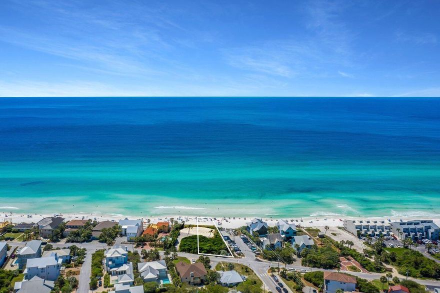 An exceptional opportunity to secure one of the only available gulf front homesites on all of 30A, boasting an impressive 90'+ of frontage on historic Blue Mountain Beach Road and extending over 350' to the mean high water line of the Gulf of Mexico. This property is perched at a high elevation (over 23' above sea level) and equipped with a functioning seawall (extending over 50' in length on the gulf side) for optimal storm protection. This exemplary site offers a generous building footprint that should accommodate a compound style home yielding multiple garage stalls and 50' of vertical height providing panoramic gulf vistas. This location also yields unobstructed western vistas including year-round sunsets as well as close proximity to world class restaurants, organic grocery as well as the outstanding communities of Seaside and Grayton Beach. Situated directly south of Highway 83, there is direct access to Highway 98 offering easy ingress and egress on and off Highway 30A. This property is currently occupied with a nostalgic beach cottage that will be removed prior to closing. Mature gardens & natural foliage that has been maintained and growing for decades provide an abundance of privacy and serenity on this rare gulf front homesite.