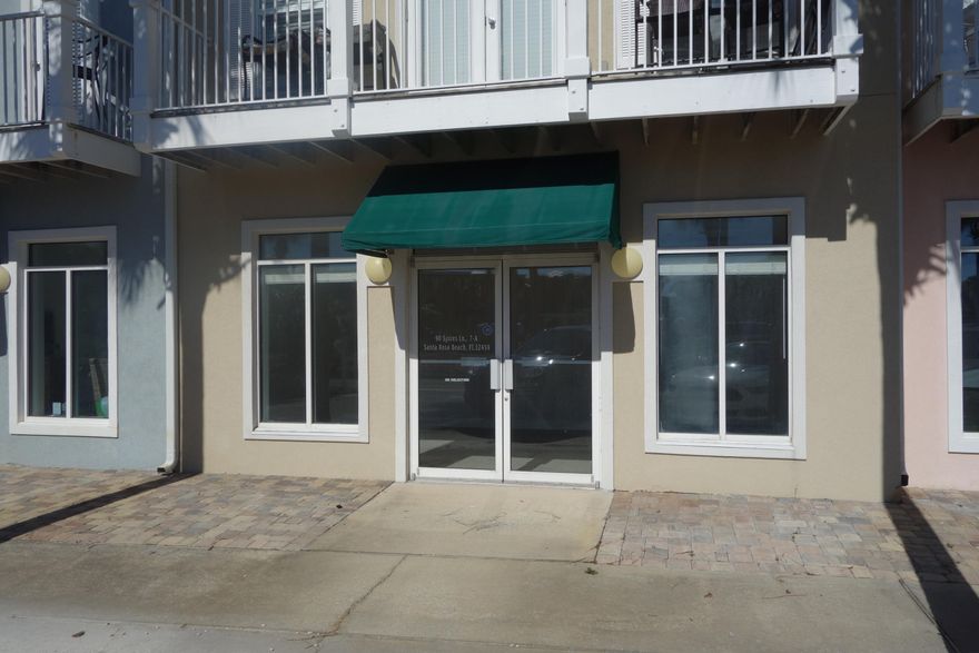 Office space at Gulf Place on 30A in Santa Rosa Beach. Office includes 900 SF with three offices, bath, and kitchenette. New paint and carpet installed