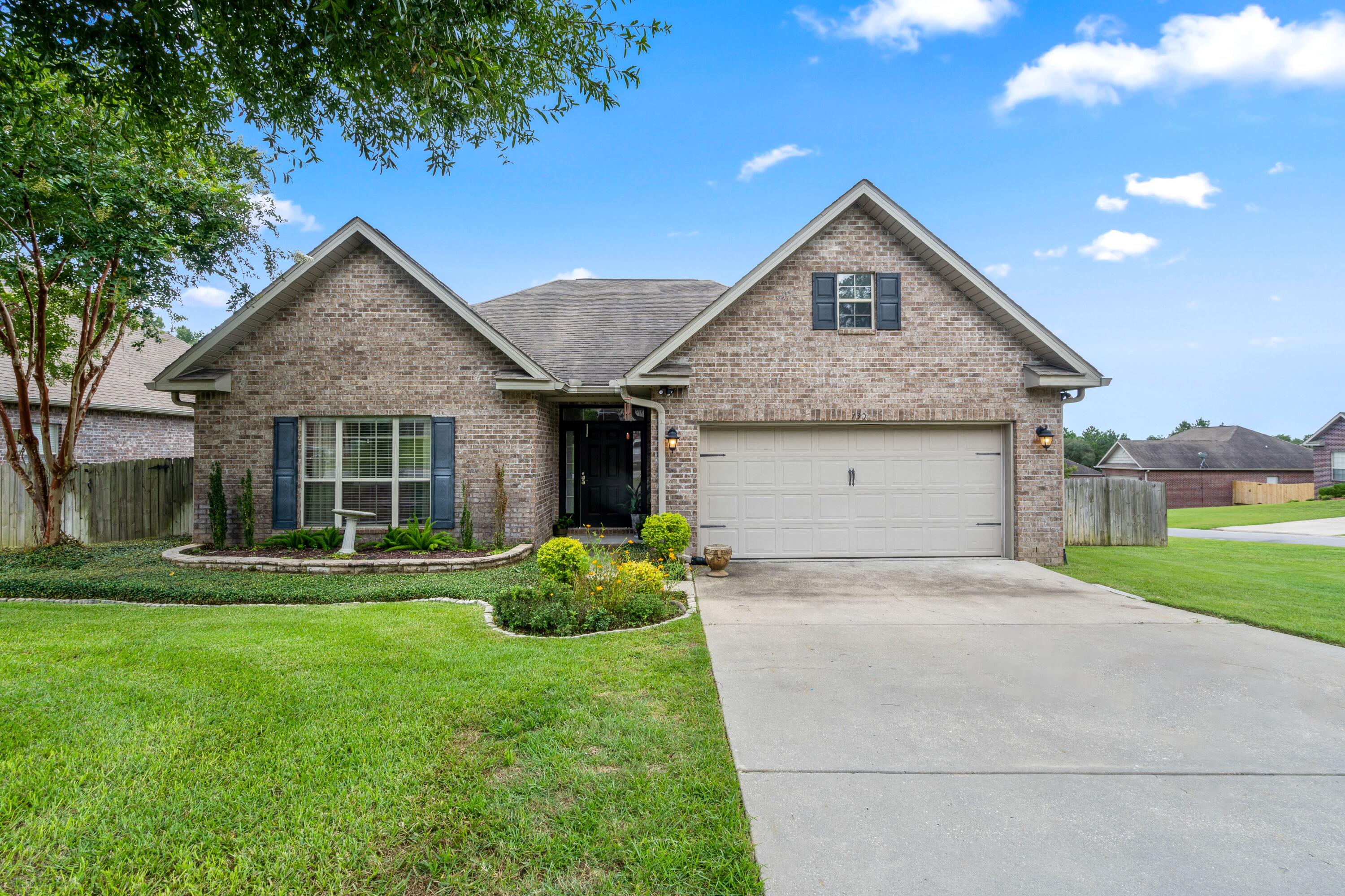Welcome to this beautiful home located in the desirable southern part of Crestview! Just minutes from Eglin AFB, Duke Field, Hurlburt Field, the 7th Special Forces Group, and some of the world's most stunning beaches, this home offers both convenience and comfort. Situated on a spacious corner lot in a family-friendly neighborhood, this property features an open, split floor plan with two guest bedrooms on one side and an oversized master suite on the other, perfect for privacy and functionality. Recent updates include fresh interior paint, new flooring, a remodeled guest bathroom, stylish wood beam accents, and brand-new carpet in all bedrooms. Lawn care is included in the rent, making it even easier to enjoy everything this lovely home has to offer. The pink room is agreeable gray now! The backyard is larger than average for the area, perfect for all your outdoor activities, whether it's playing, relaxing, or entertaining. You'll love the oversized back deck, ideal for grilling or gathering with friends. And yes, the charming string lighting on the deck stays for your enjoyment! Additionally, the home features a spacious screened-in porch, offering a comfortable space to enjoy the outdoors, rain or shine.