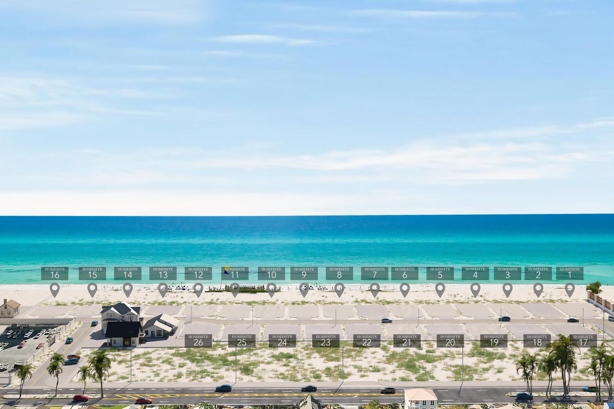 Emerging from the sugar white sands and idyllic turquoise hued waters of Panama City Beach resides the exclusive newly released Gulf front community of Hadley's Beach. Reigning on over four acres, the low density community encompasses a total of sixteen Gulf front homesites and ten first tier homesites. Homesite 10 boasts 50' of Gulf frontage taking full advantage of the views stretching down the coastline and the famed Emerald Coast sunsets which provide a new palate of mesmerizing hues to admire each and every night. Architectural harmony is established and promoted through the carefully curated covenants and restrictions coupled with the inception of the community architectural review board. Notable community infrastructure includes underground utilities, community lighting, and sidewalks throughout.
Coined as one of the top two beaches in all of America, St Andrews State Park abuts to Thomas Drive and offers over 1,200 acres of forests, sand dunes covered with sea oats, fresh and saltwater marshes, a lagoon swimming area, fishing jetties, hiking trails, and nearly two miles of beach.
The community of Hadley's Beach is geographically poised near all of the world class dining and entertainment venues the Emerald Coast has to offer including Thomas Drive, Pier Park, and Scenic Highway 30A. The prime location, masterfully designed site plan, and impressive rental potential create a compelling opportunity to investors and full-time residents alike. Inquire today to learn more and start envisioning the coastal lifestyle you deserve.